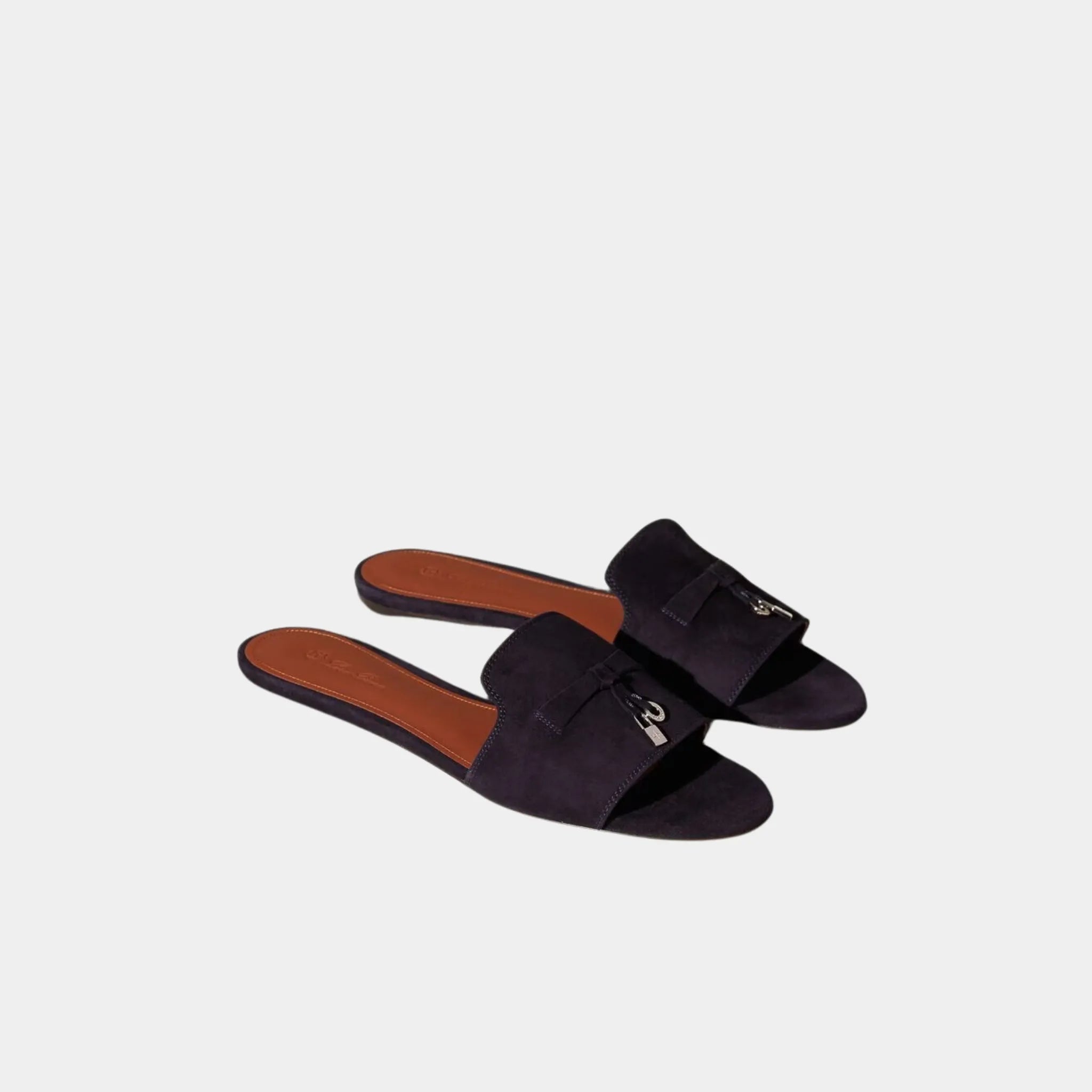 Summer Charms Suede Goatskin Flat Sandal