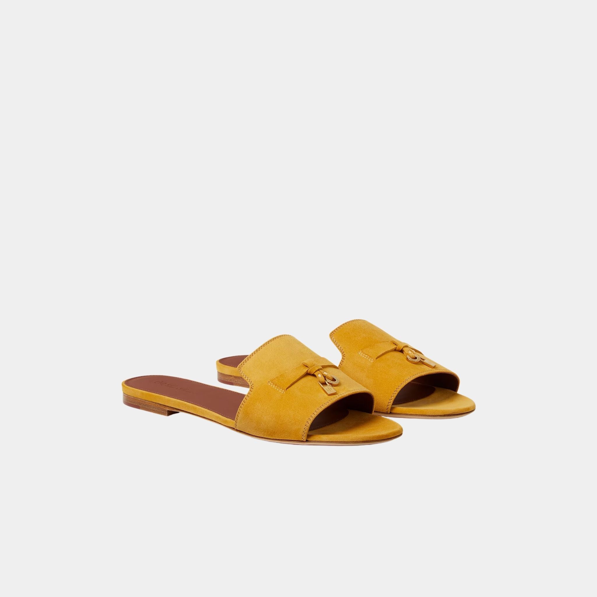 Summer Charms Suede Goatskin Flat Sandal