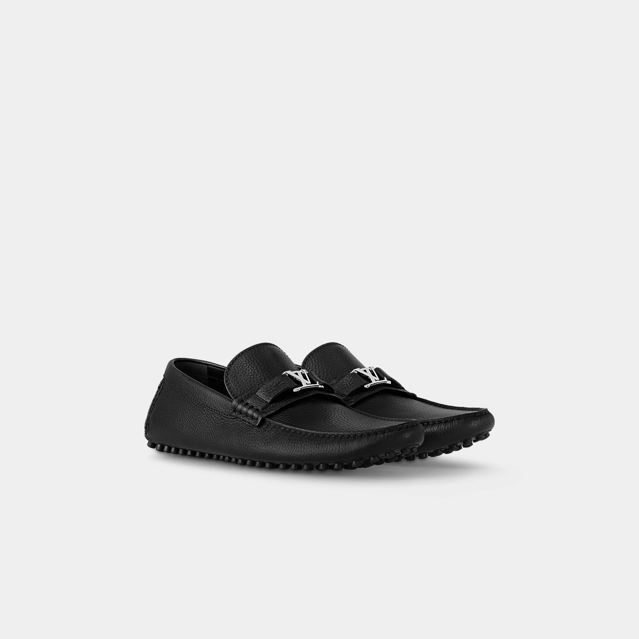 Black Hockenheim Moccasin Grained Calf Leather