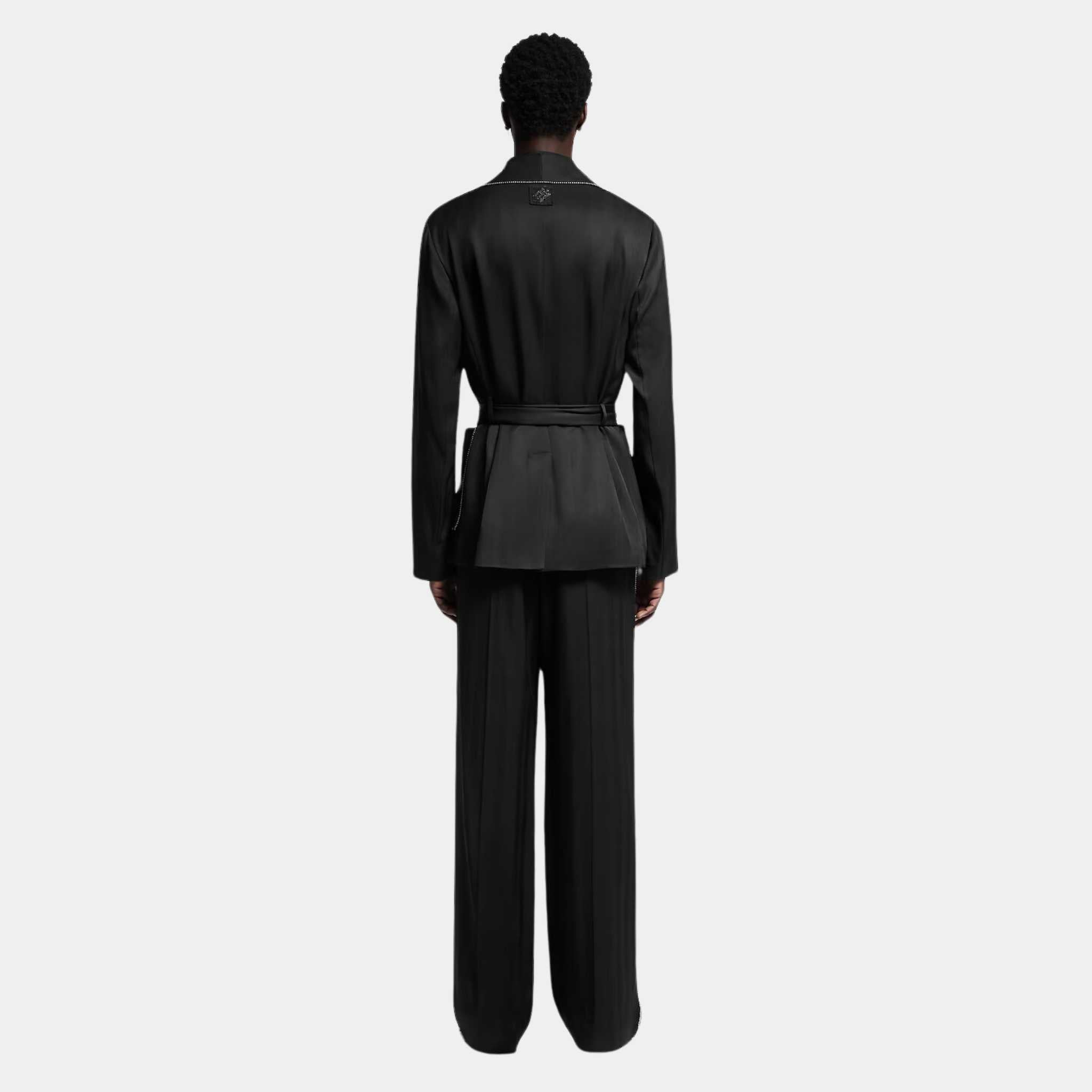 Chic Silk Pajama Jacket Black