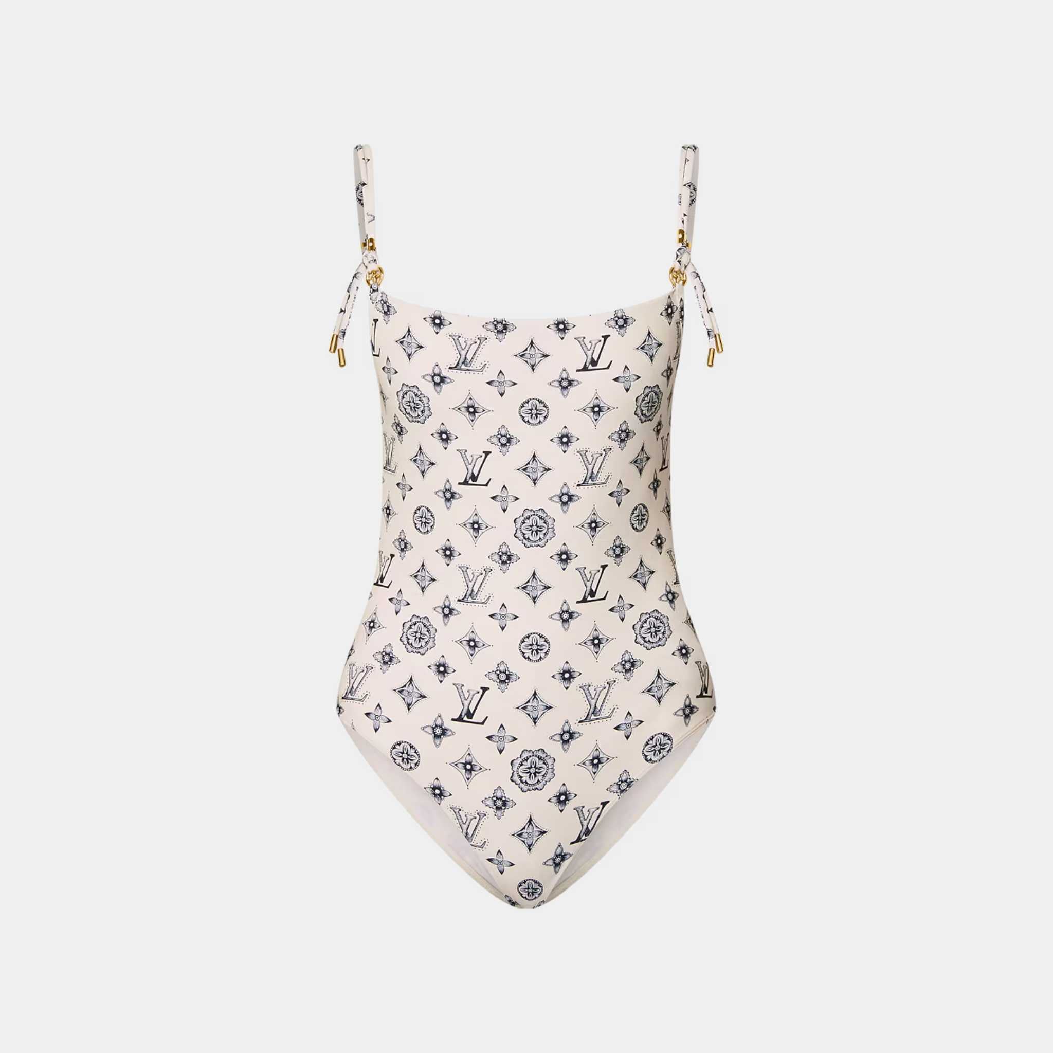 Monogram Swimsuit Beige