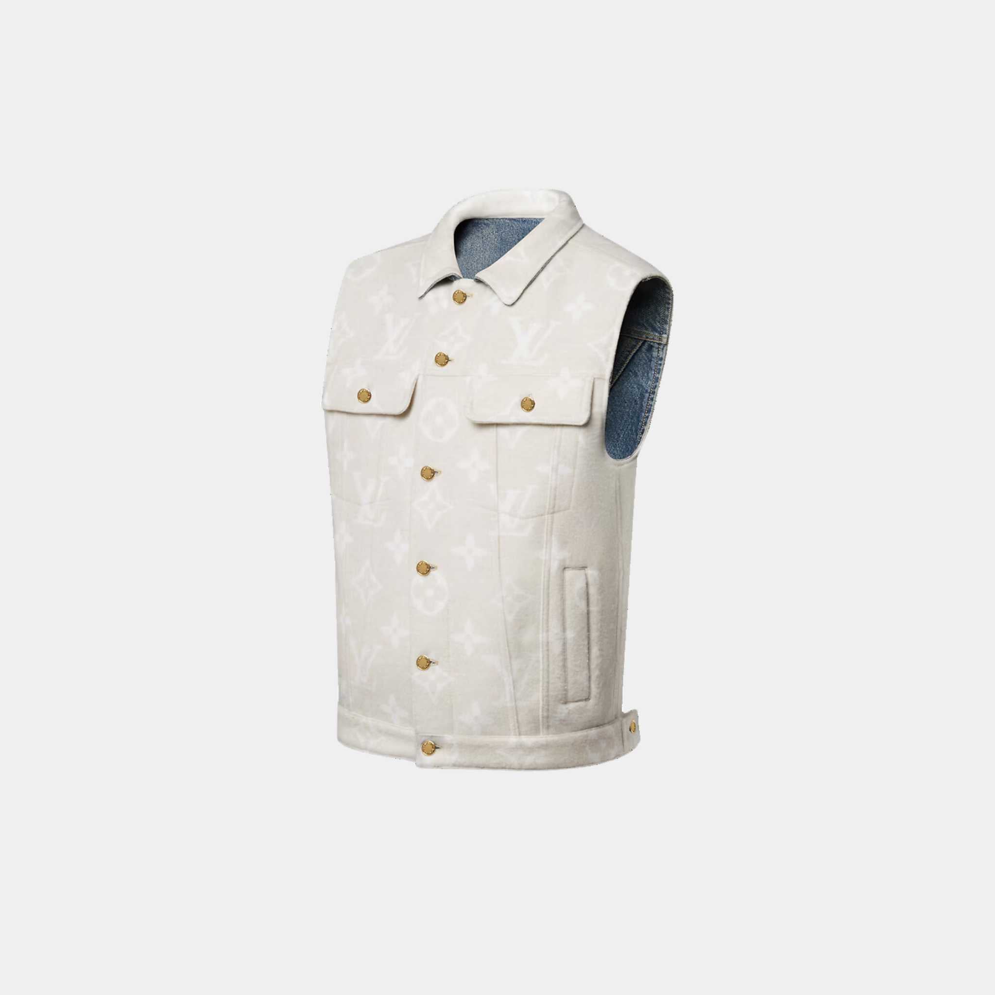 Reversible Sleeveless Denim Jacket