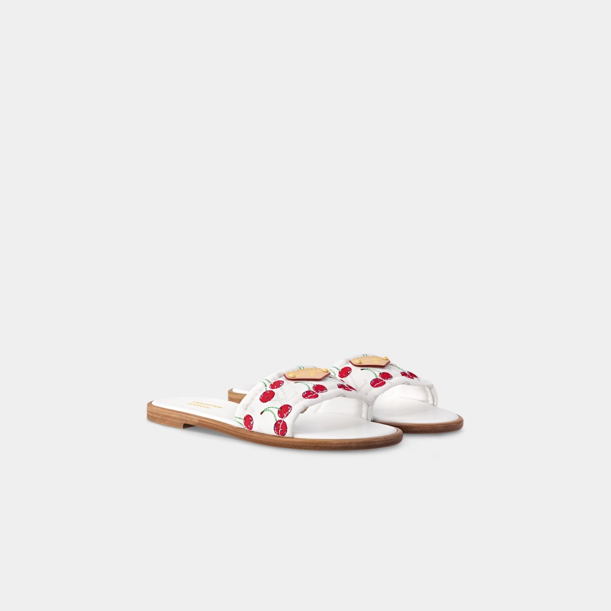 LV x TM Lily Flat Mule Cherry Motif