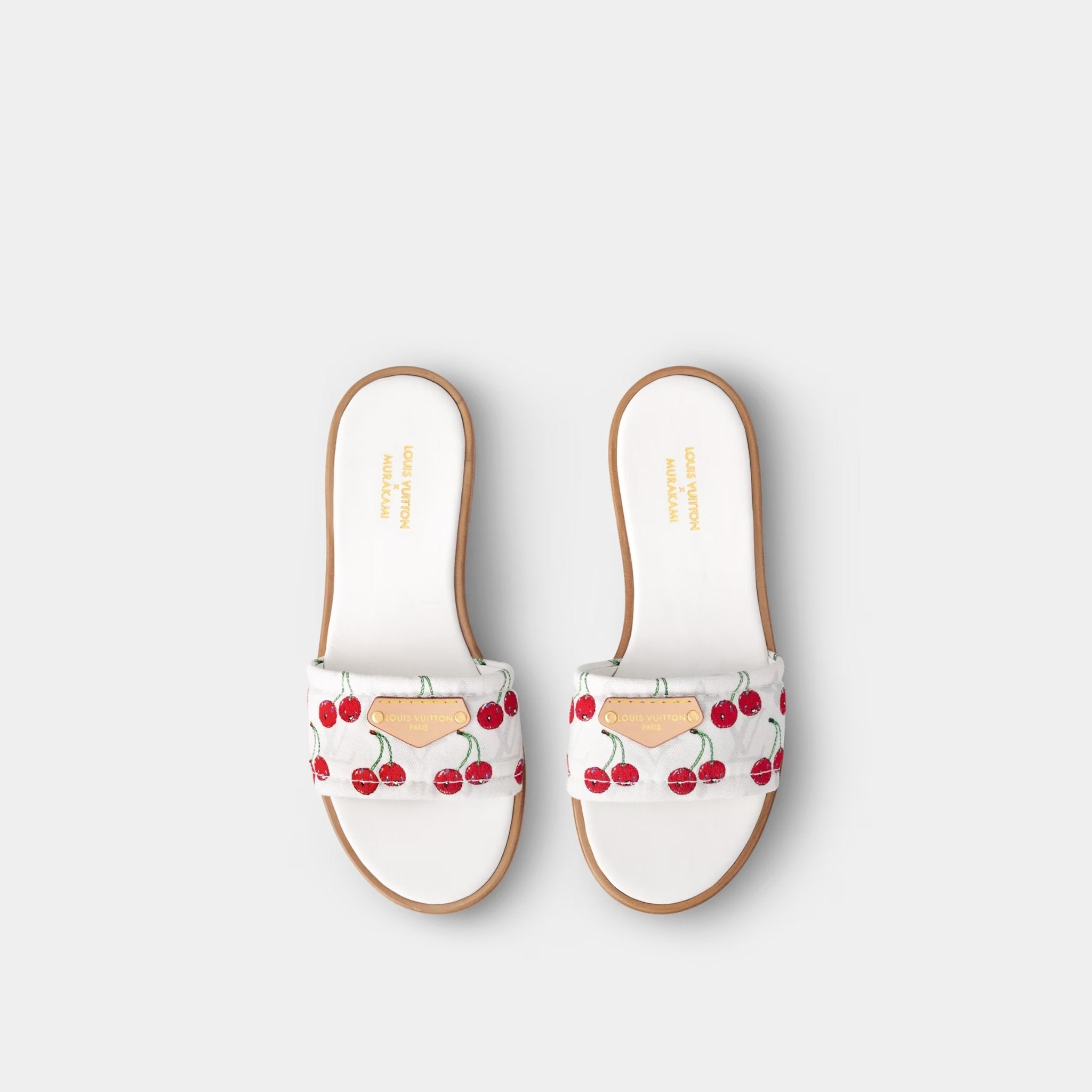 LV x TM Lily Flat Mule Cherry Motif
