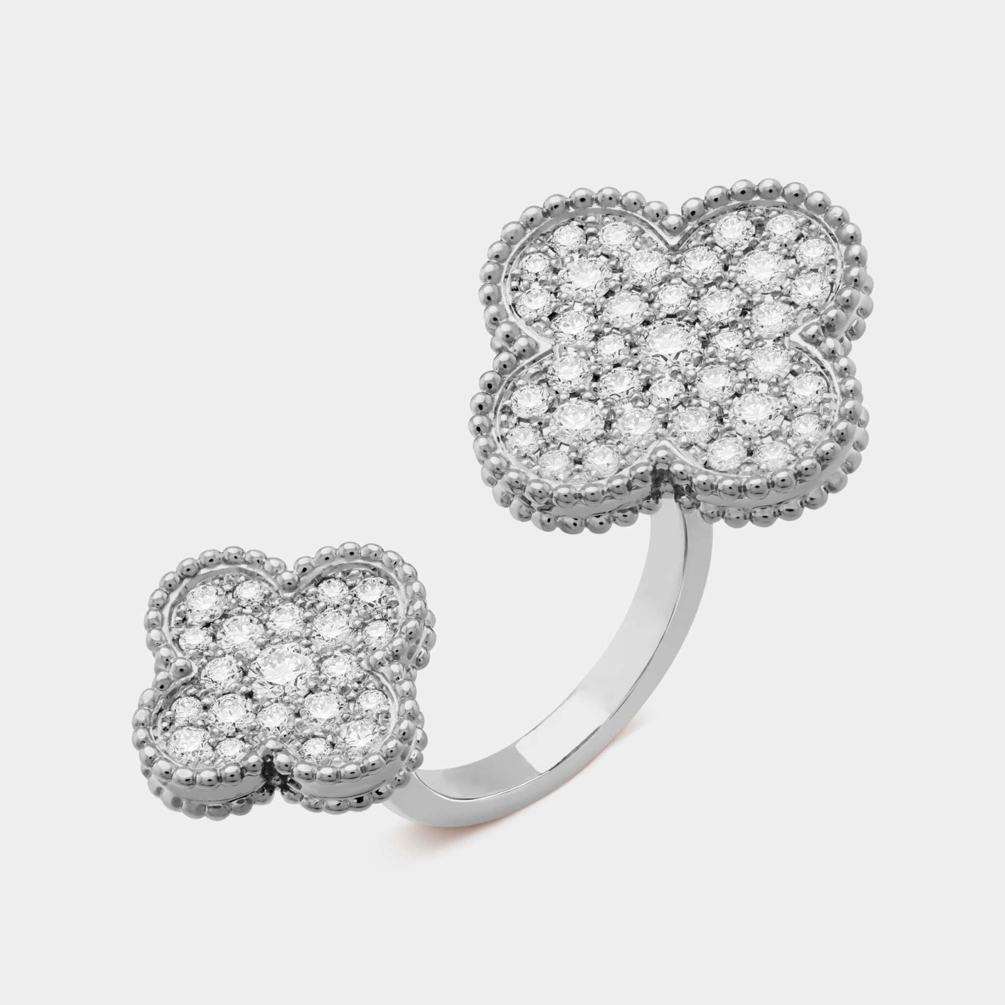 Magic Alhambra Between The Finger Ring White Gold Diamond