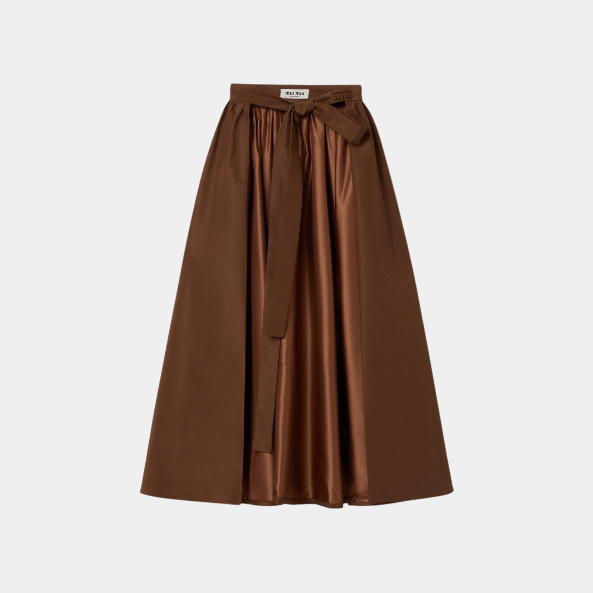 Long Silk Faille Skirt