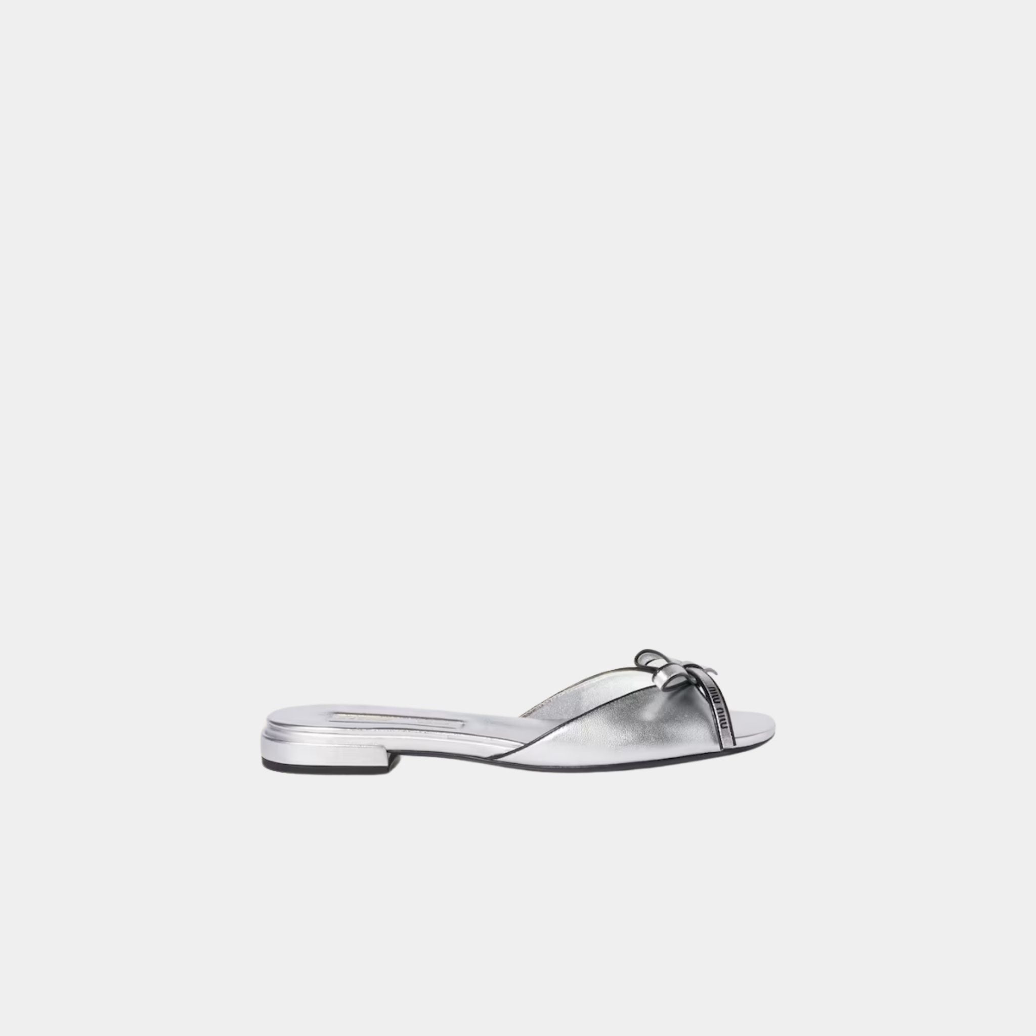 Mordoré Nappa Leather Sandals with Bow