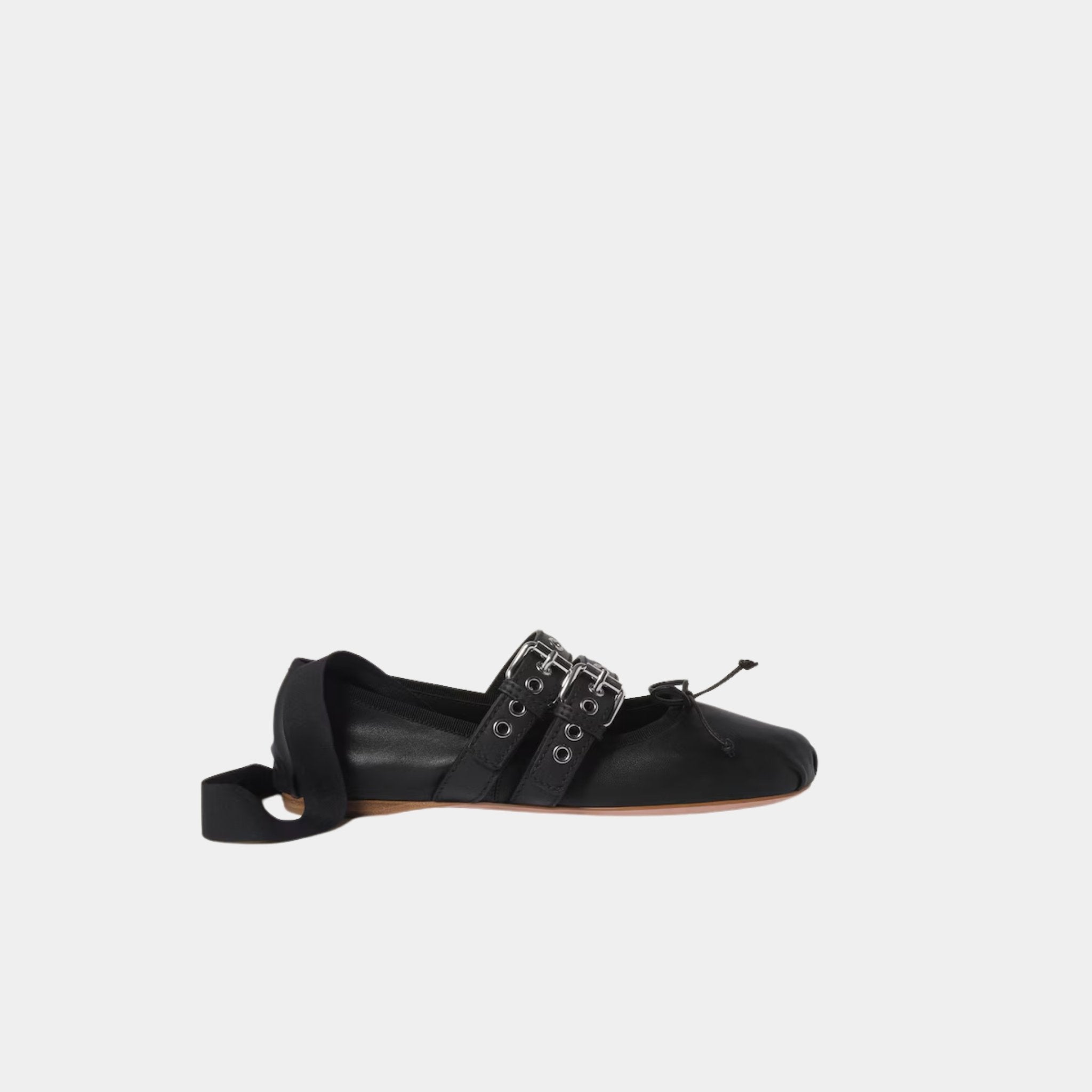 Nappa And Calf Leather Ballerinas