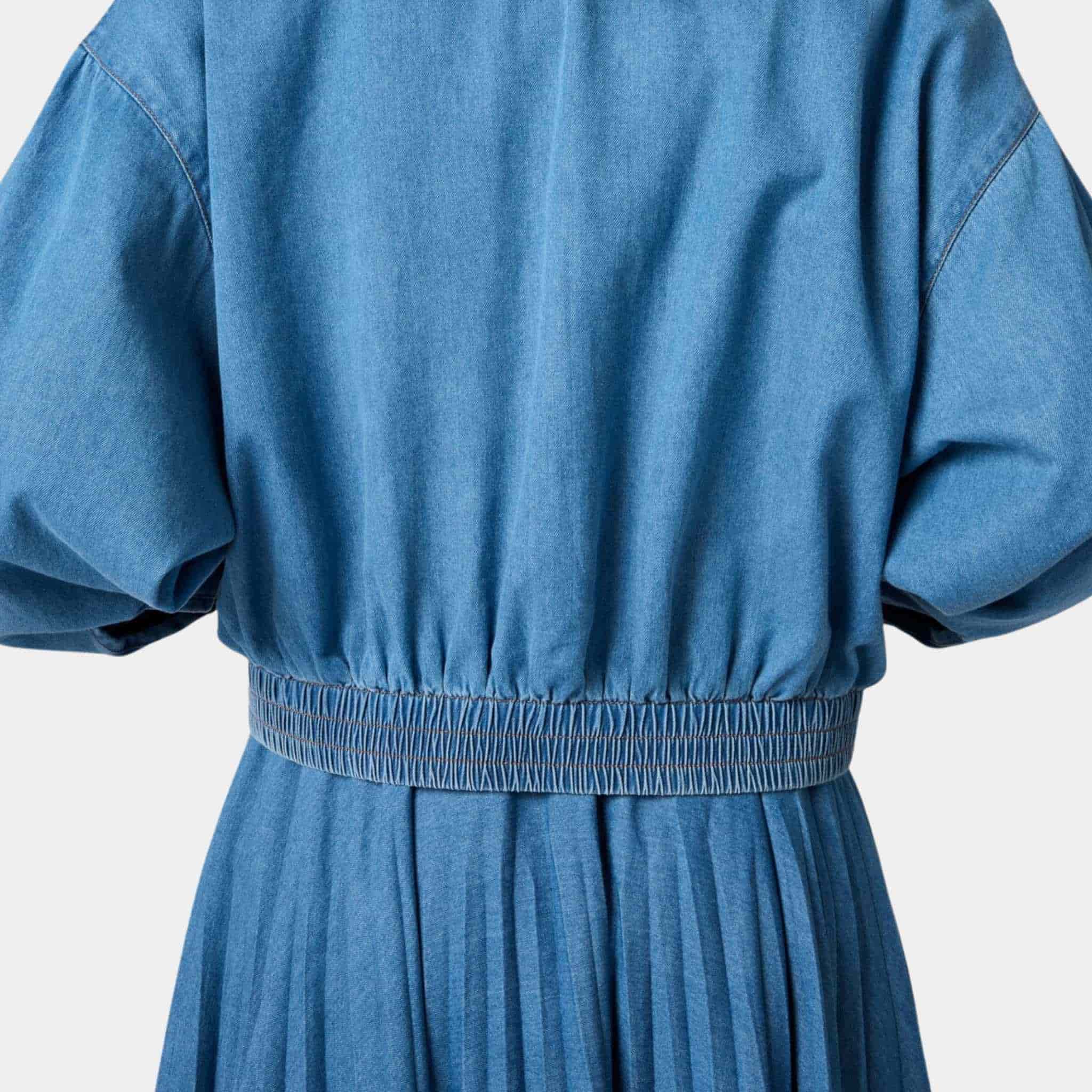 Oversized Denim Blouson Jacket Sapphire Blue