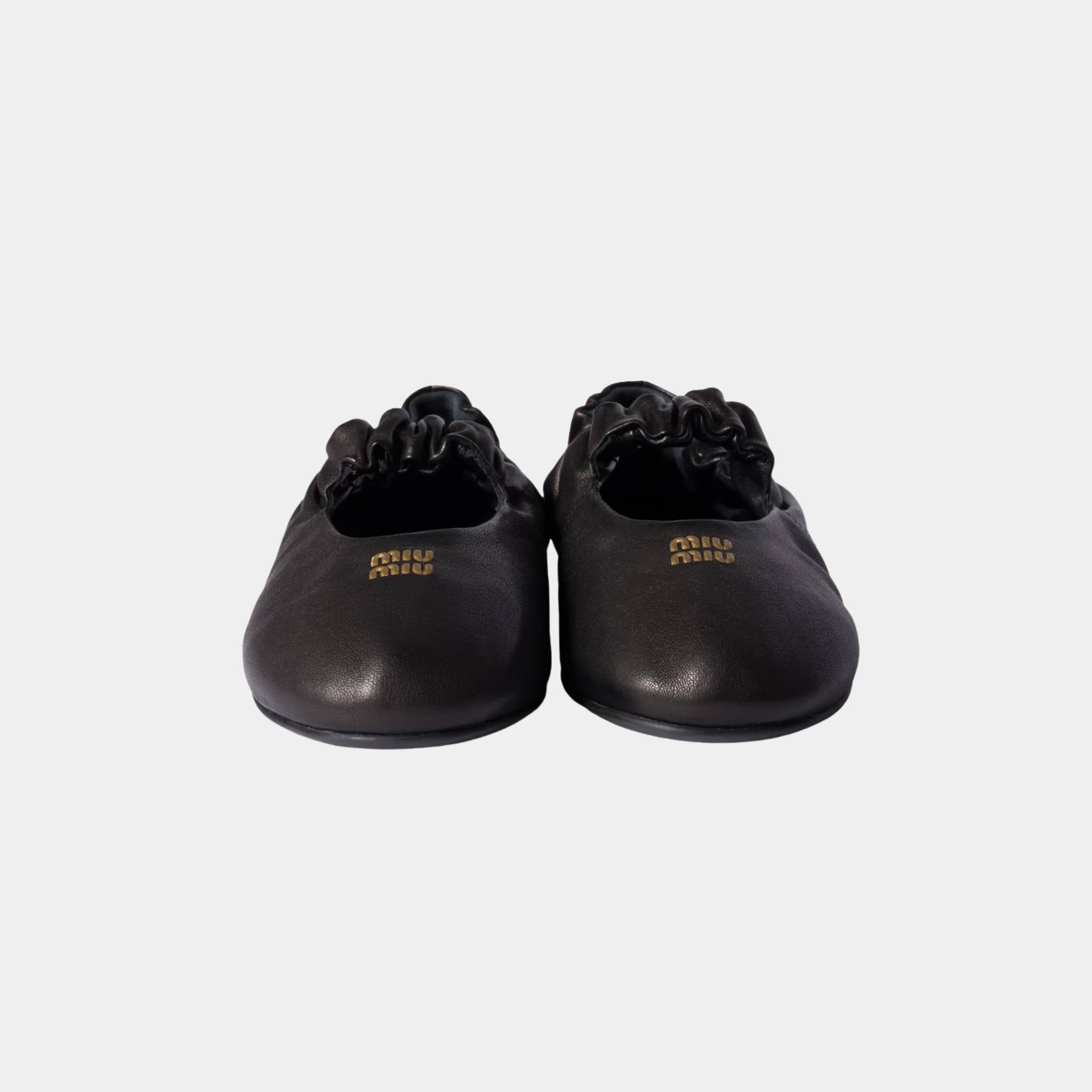 Ruches Nappa Leather Ballerinas