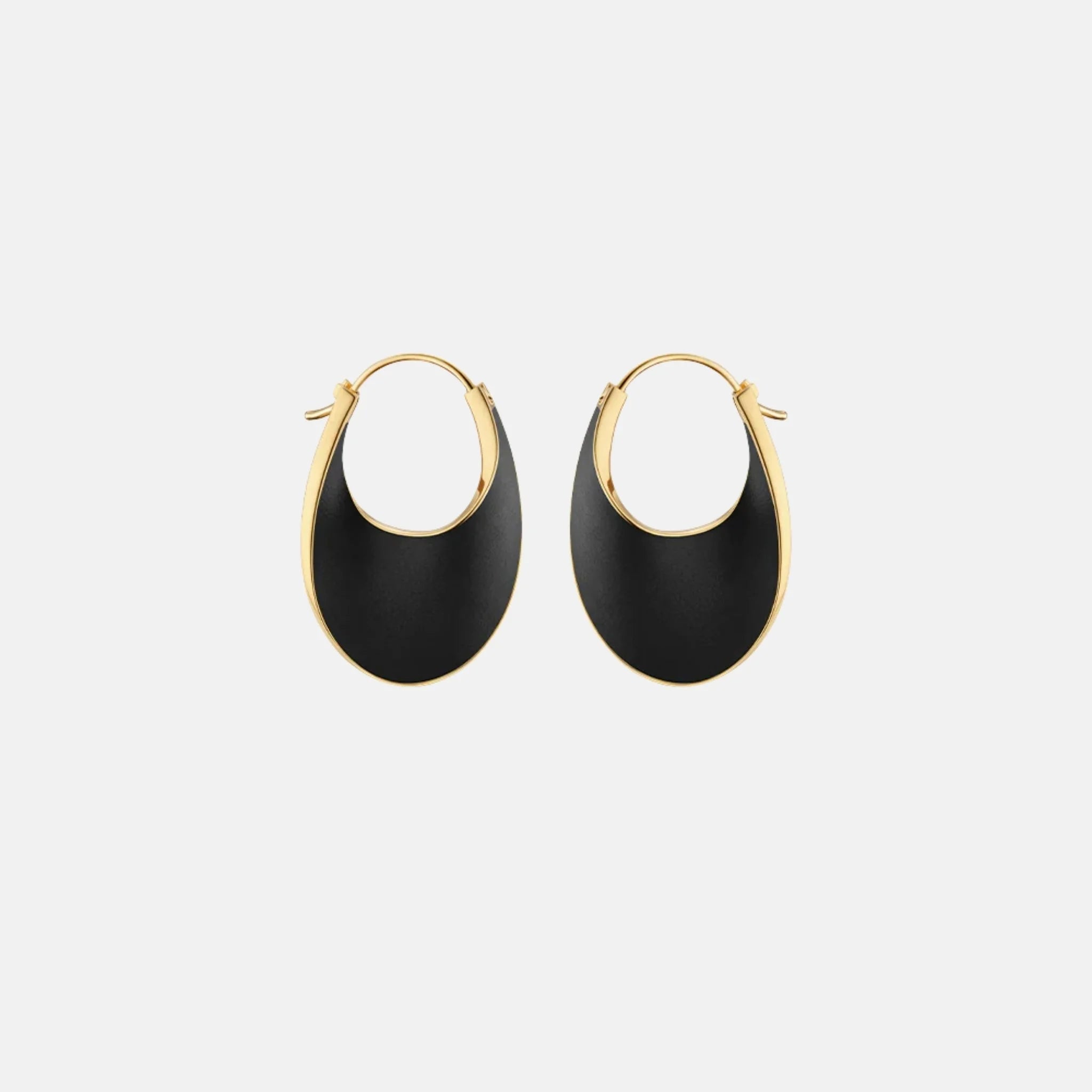Eole Slim Hoop Earrings Leather Edition