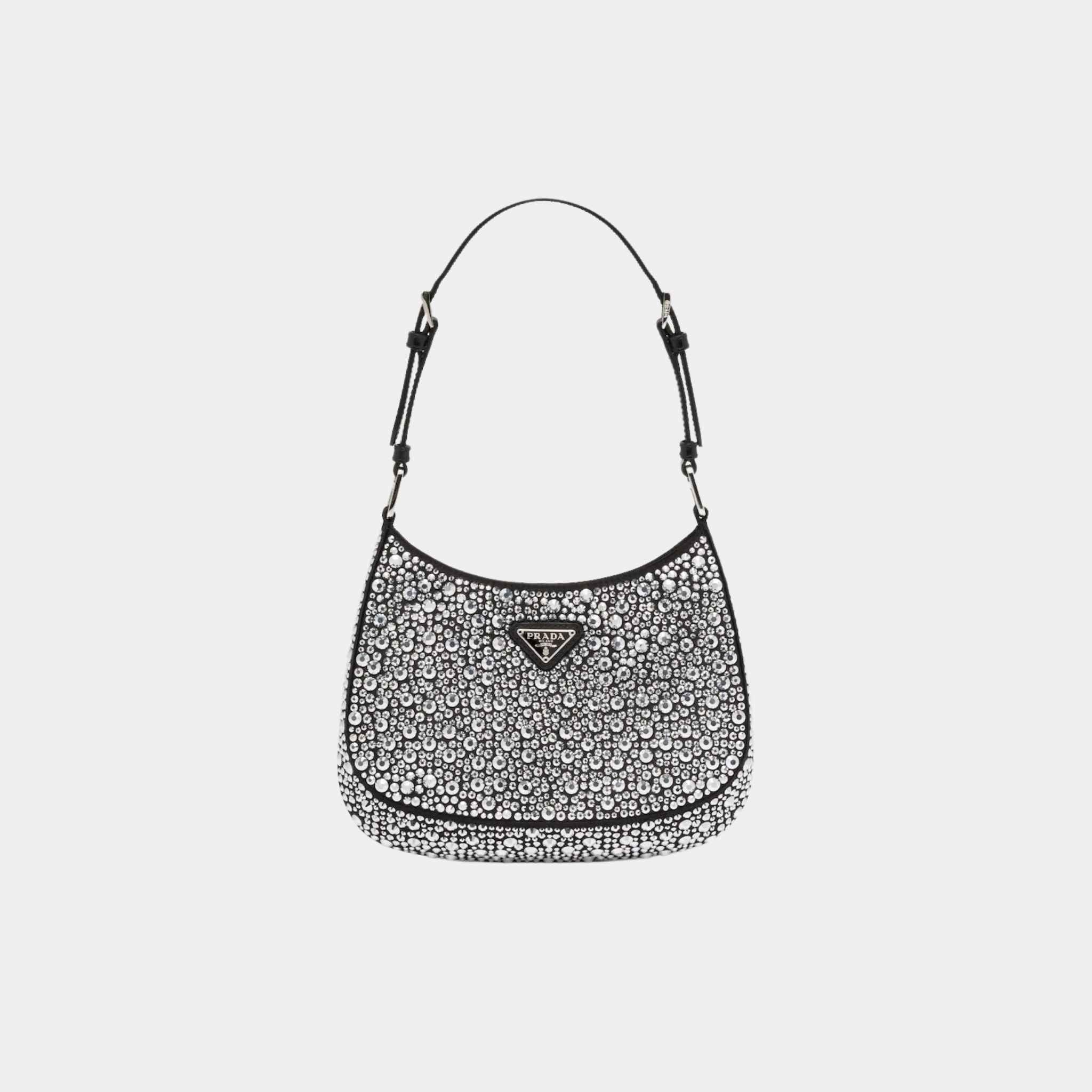 Cleo Satin Bag With Crystals