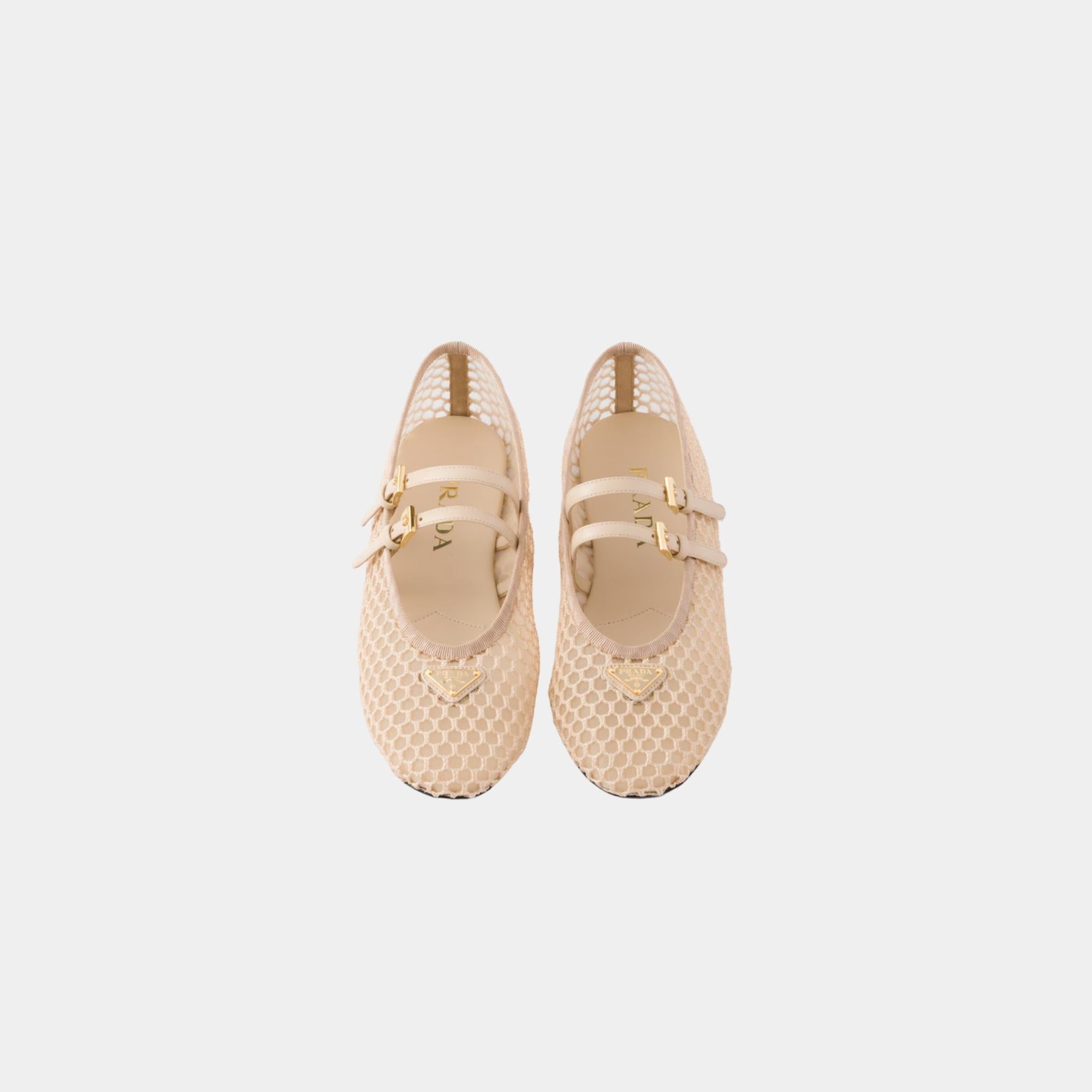 Mesh Fabric Ballerinas