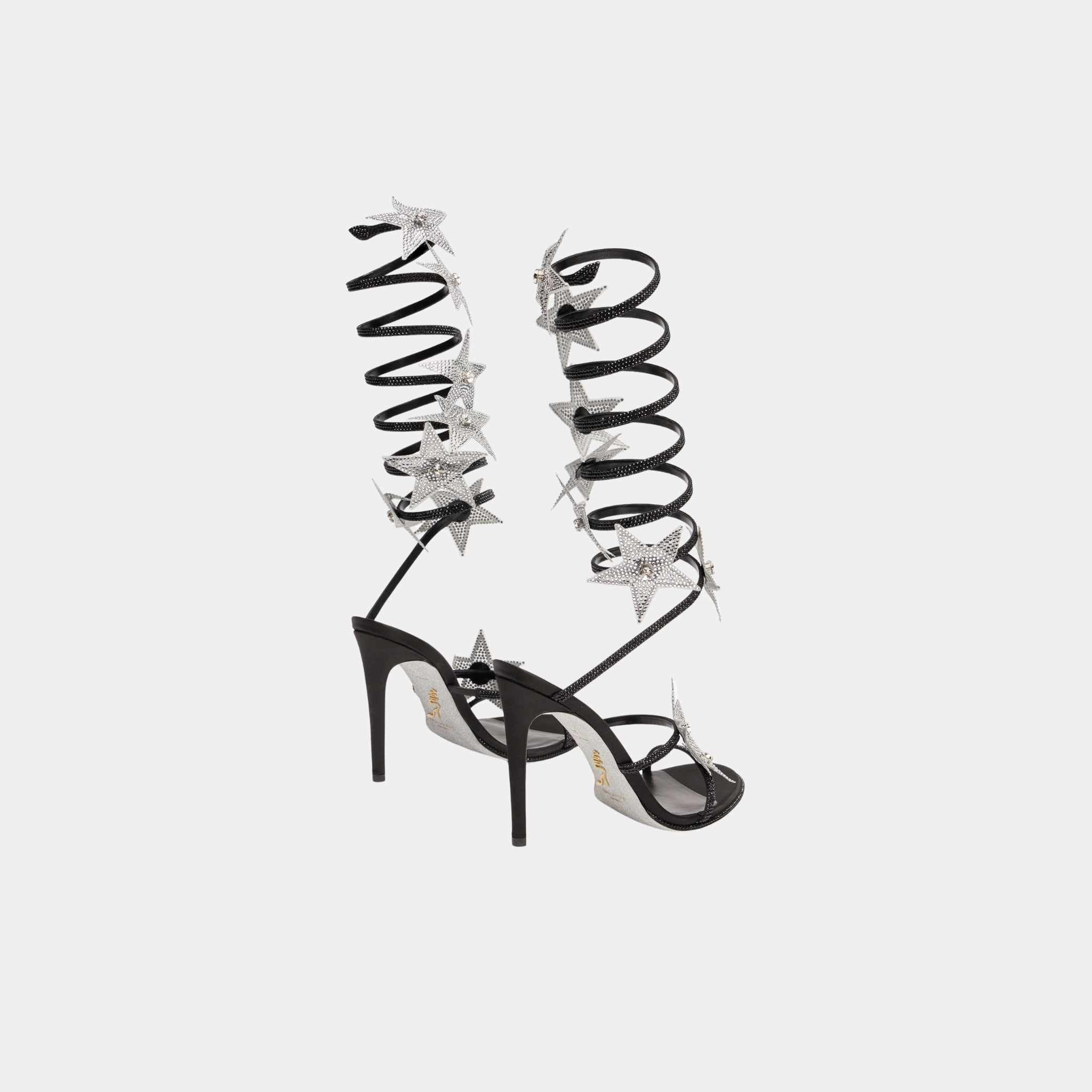Super Cleo Star Black And Silver Sandal 105