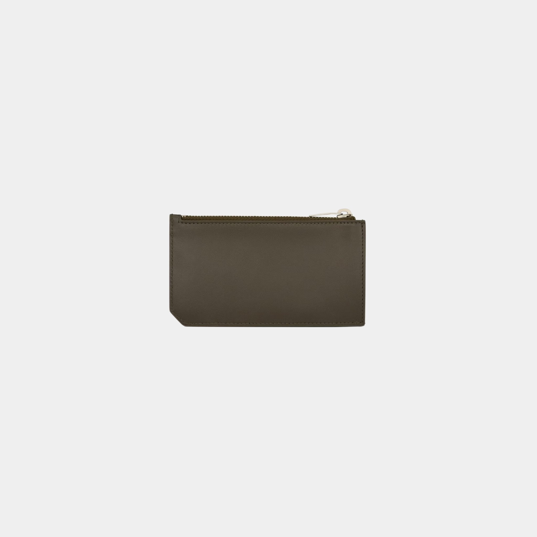 Saint Laurent Paris Fragments Zip Card Case Light Musk Leather