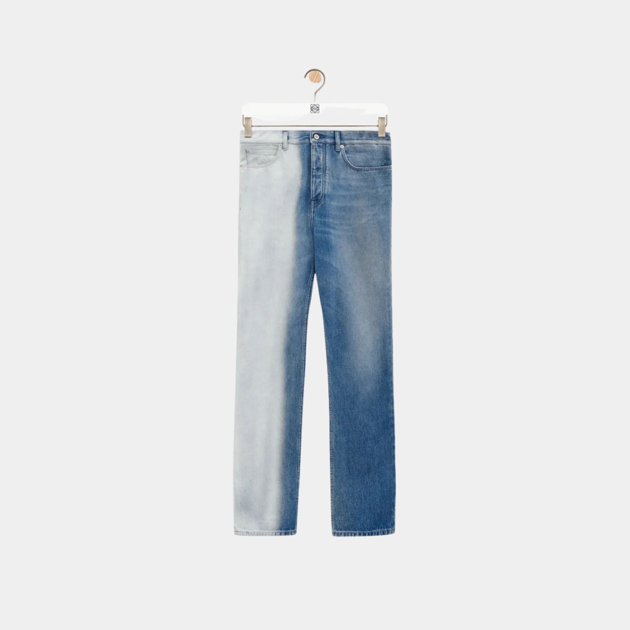 Straight Leg Jeans in Washed Denim