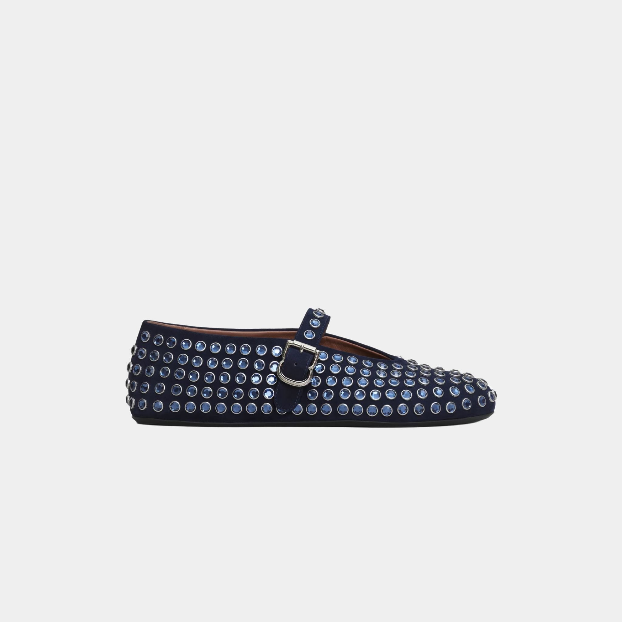 Strass Suede Ballet Flats