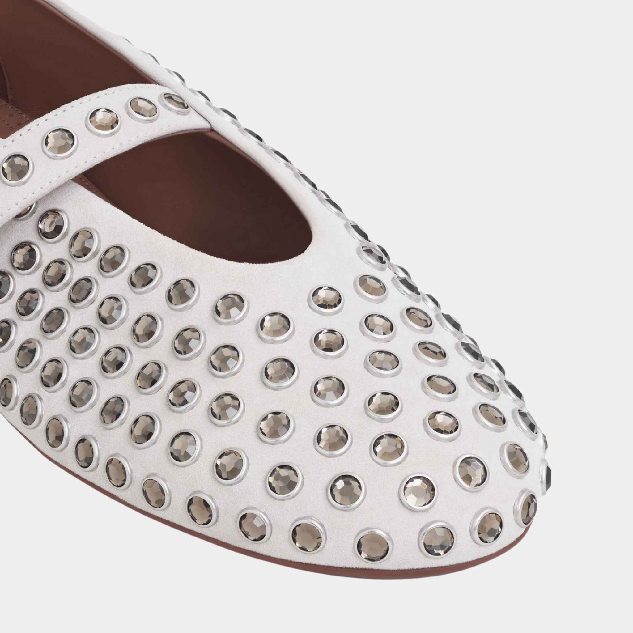 Strass Suede Ballet Flats