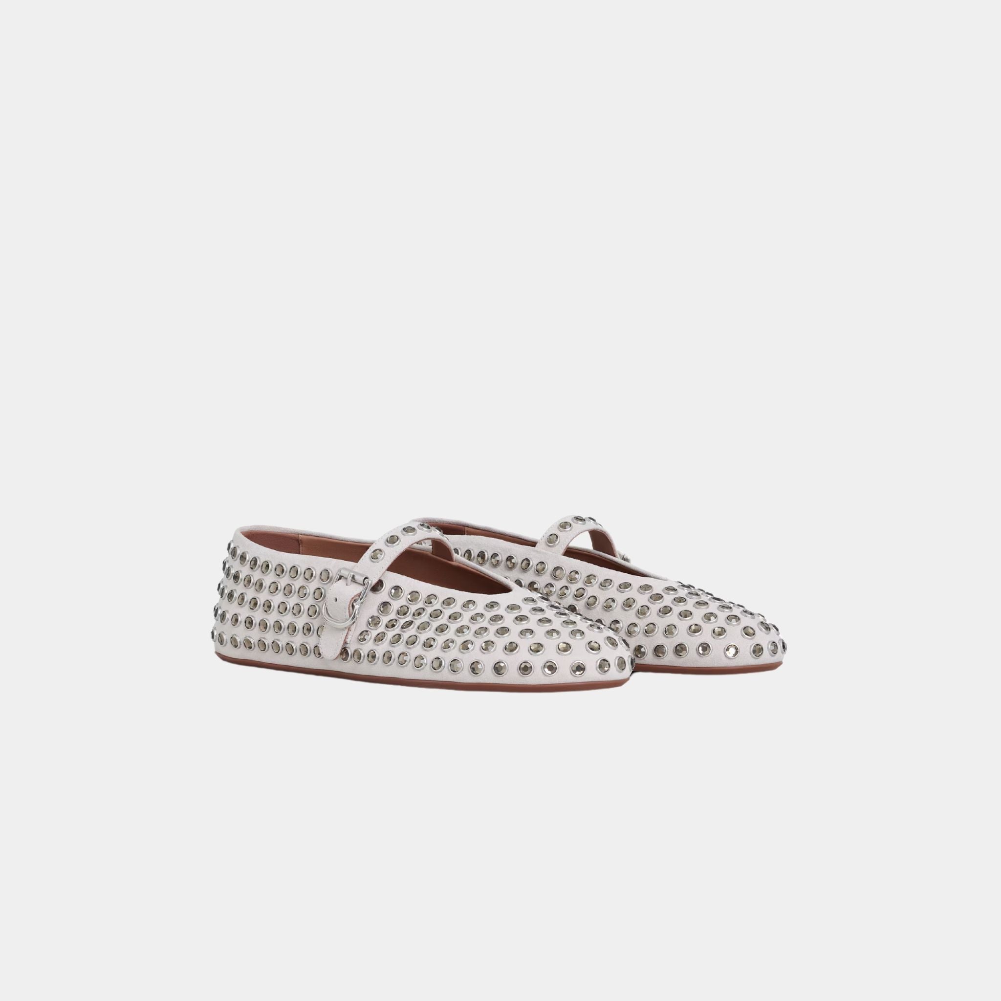 Strass Suede Ballet Flats