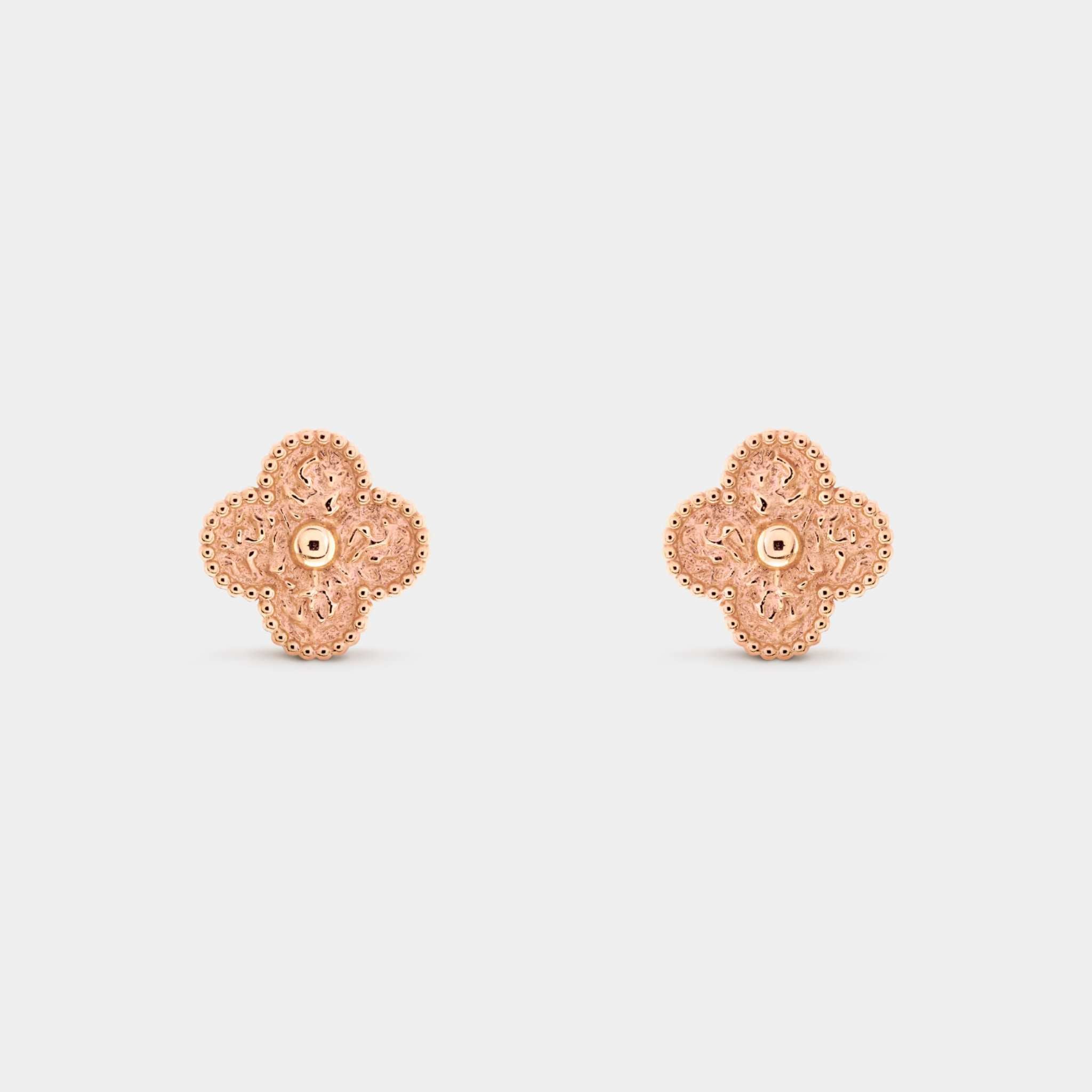 Vintage Alhambra Earrings Rose Gold