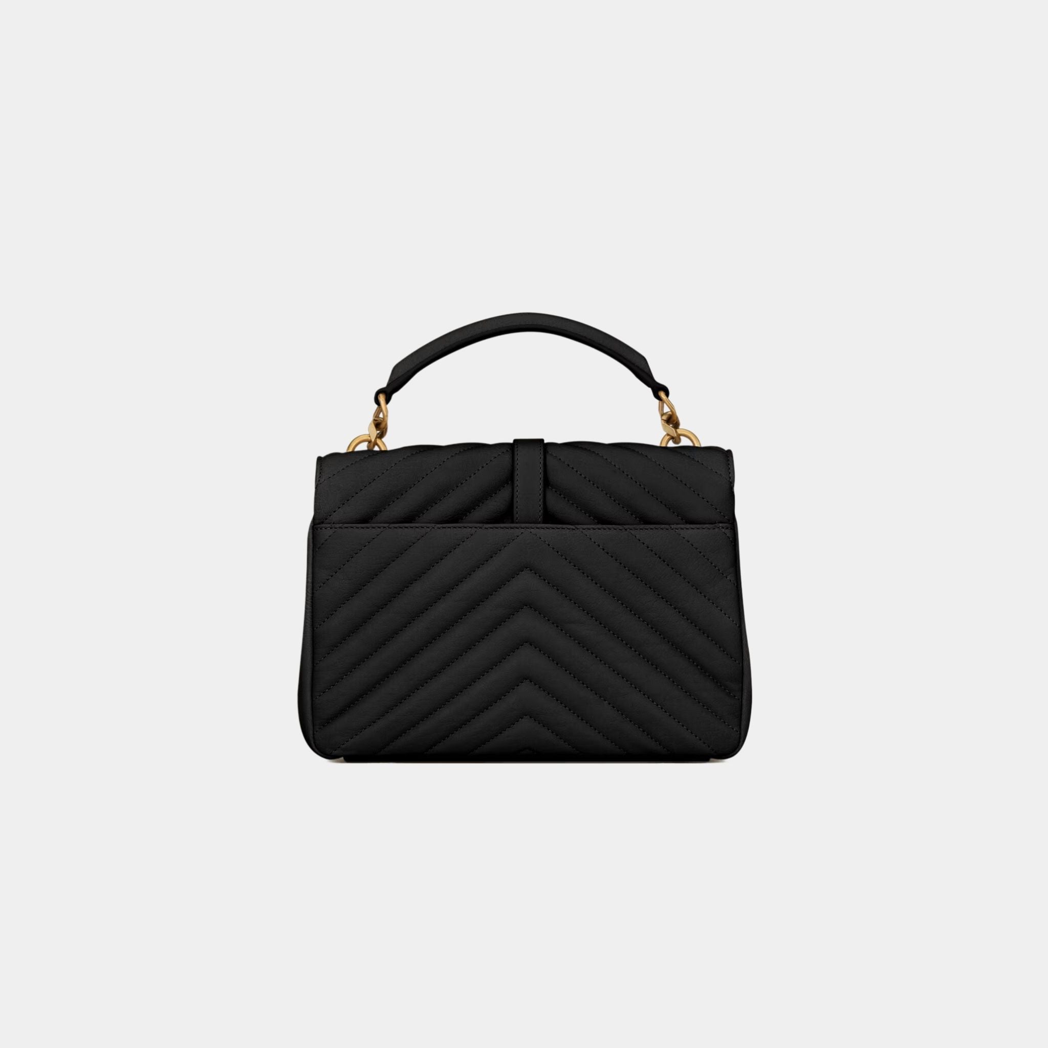 College Medium Quilted Leather Bronze Hardware