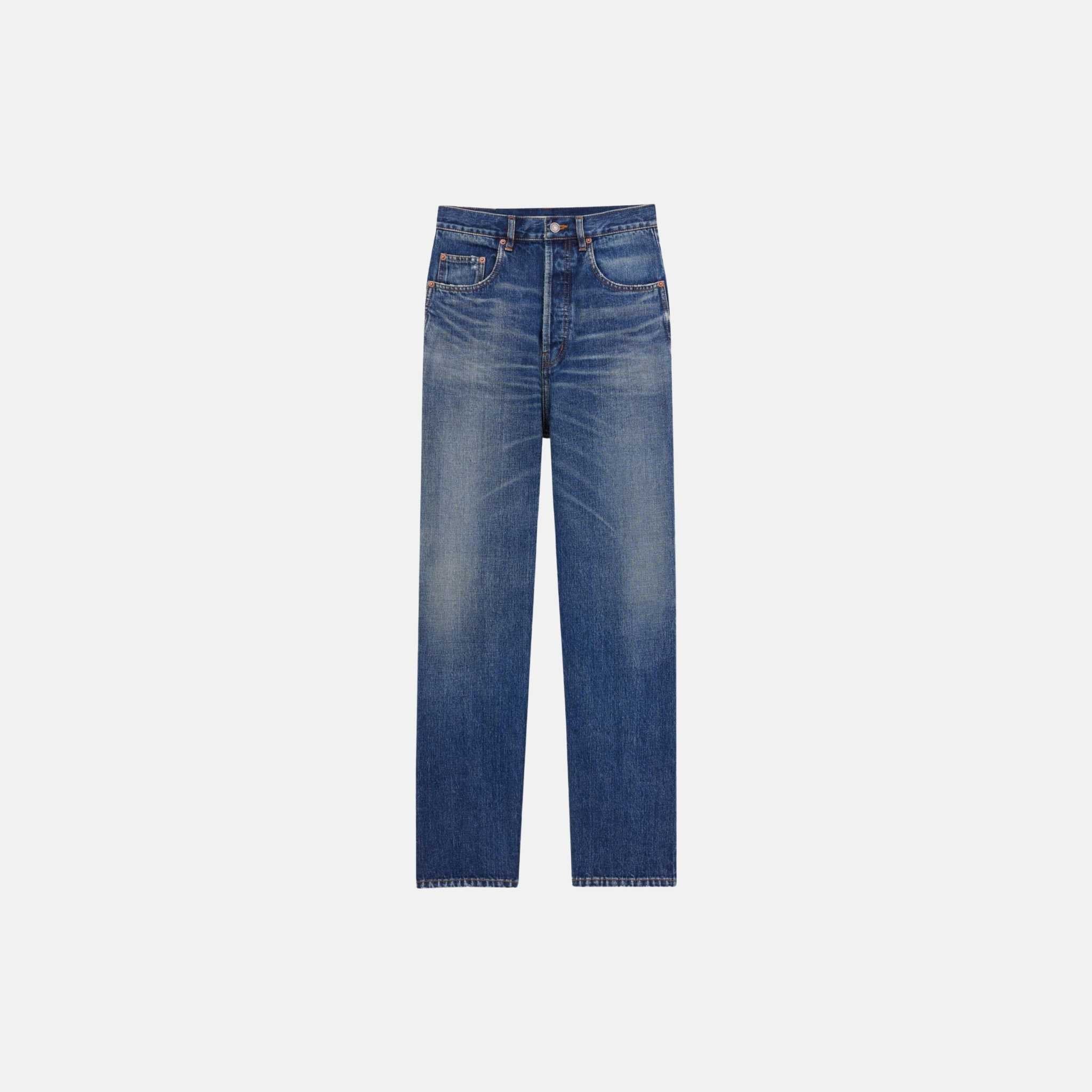 High Rise Jeans In Heritage Vintage Blue Denim