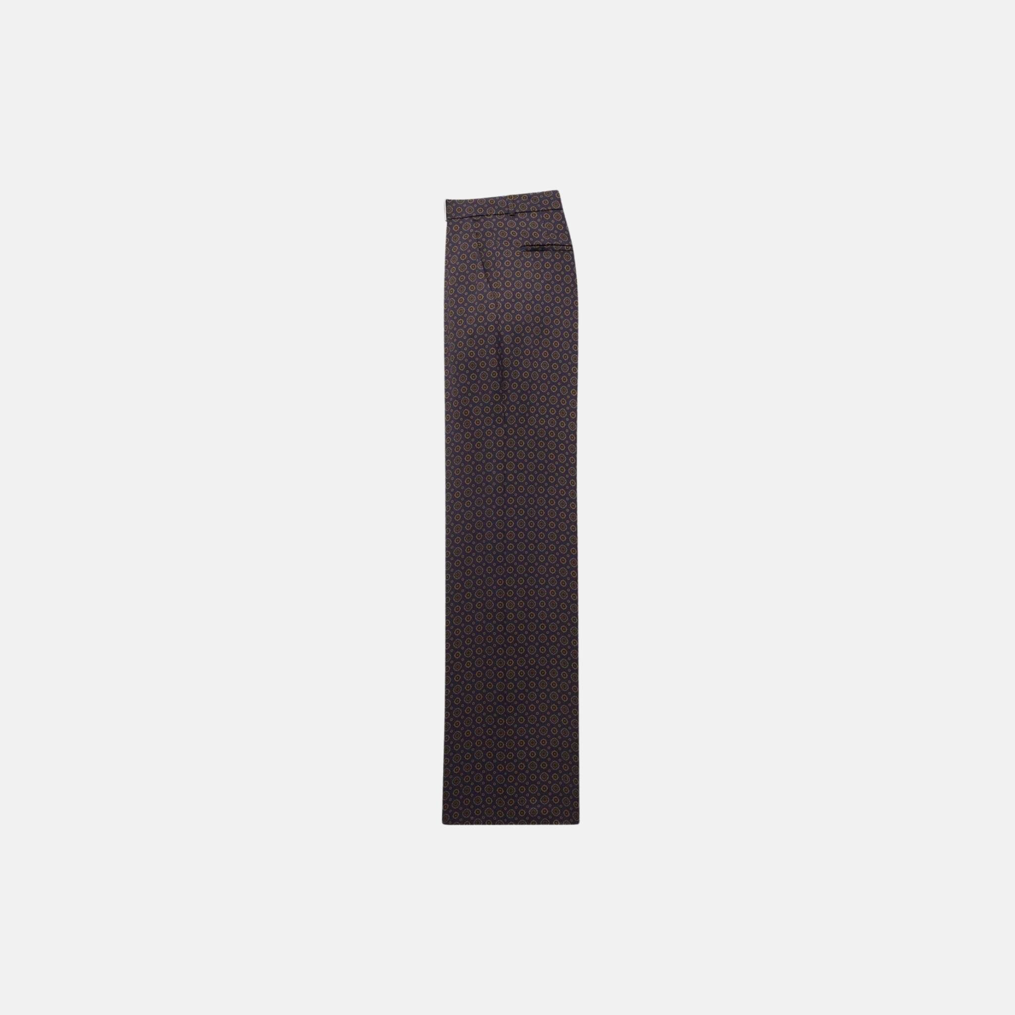 Paisley Pants In Silk Twill