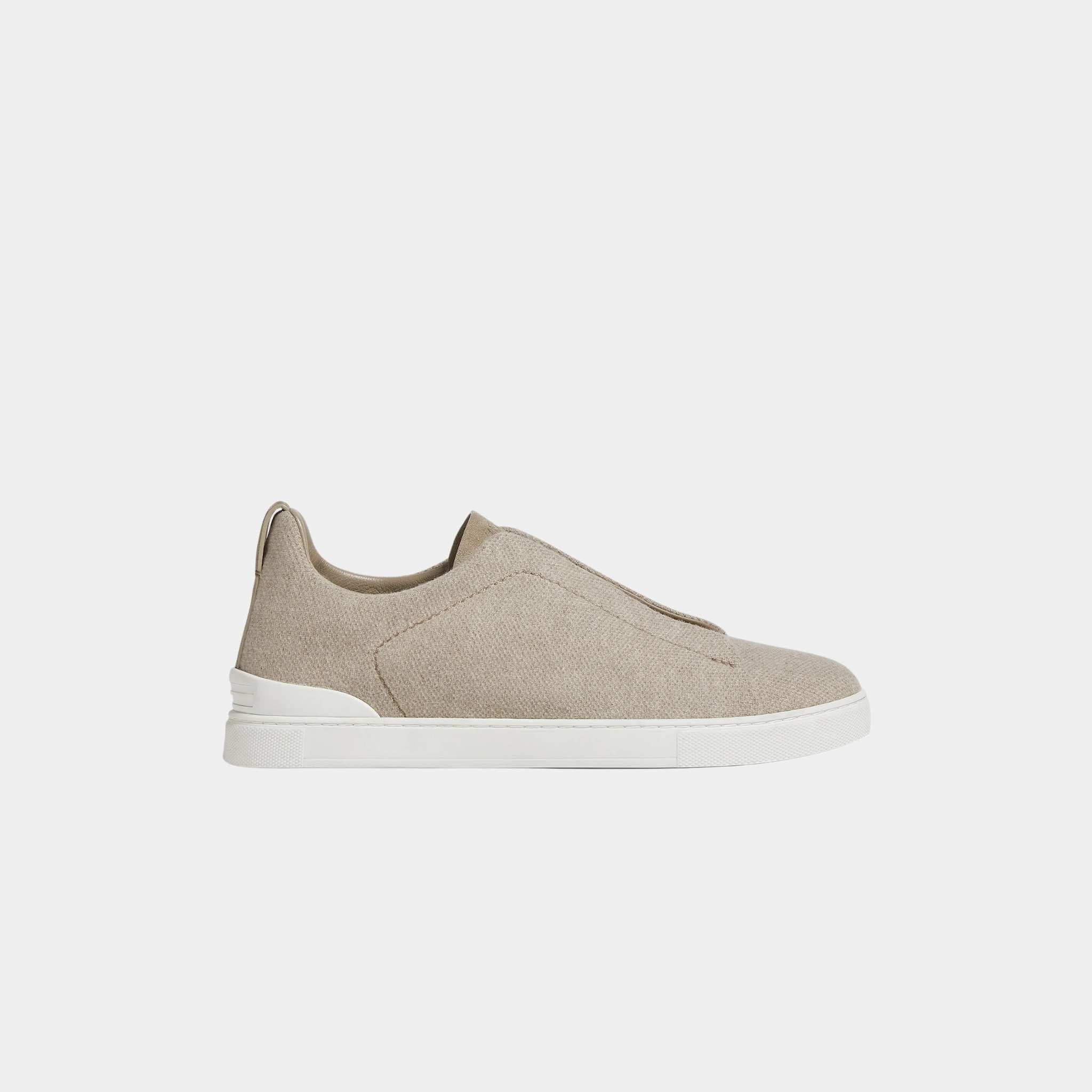 Cashmere Triple Stitch Light Taupe Sneakers