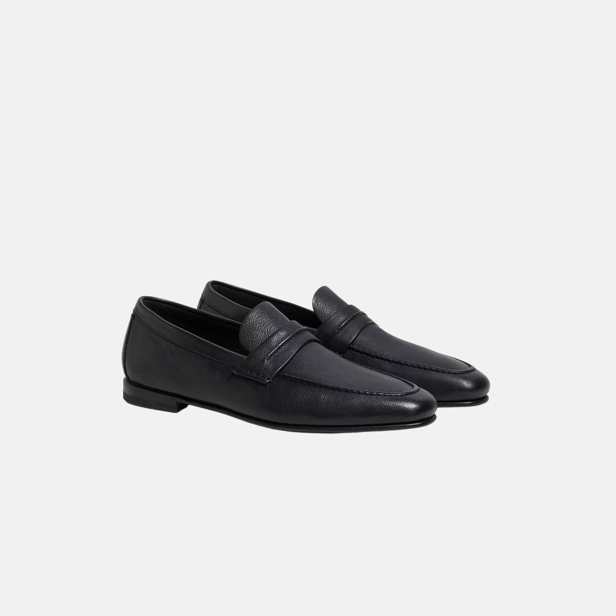 Mocassin Loafer In Natural Grain Leather