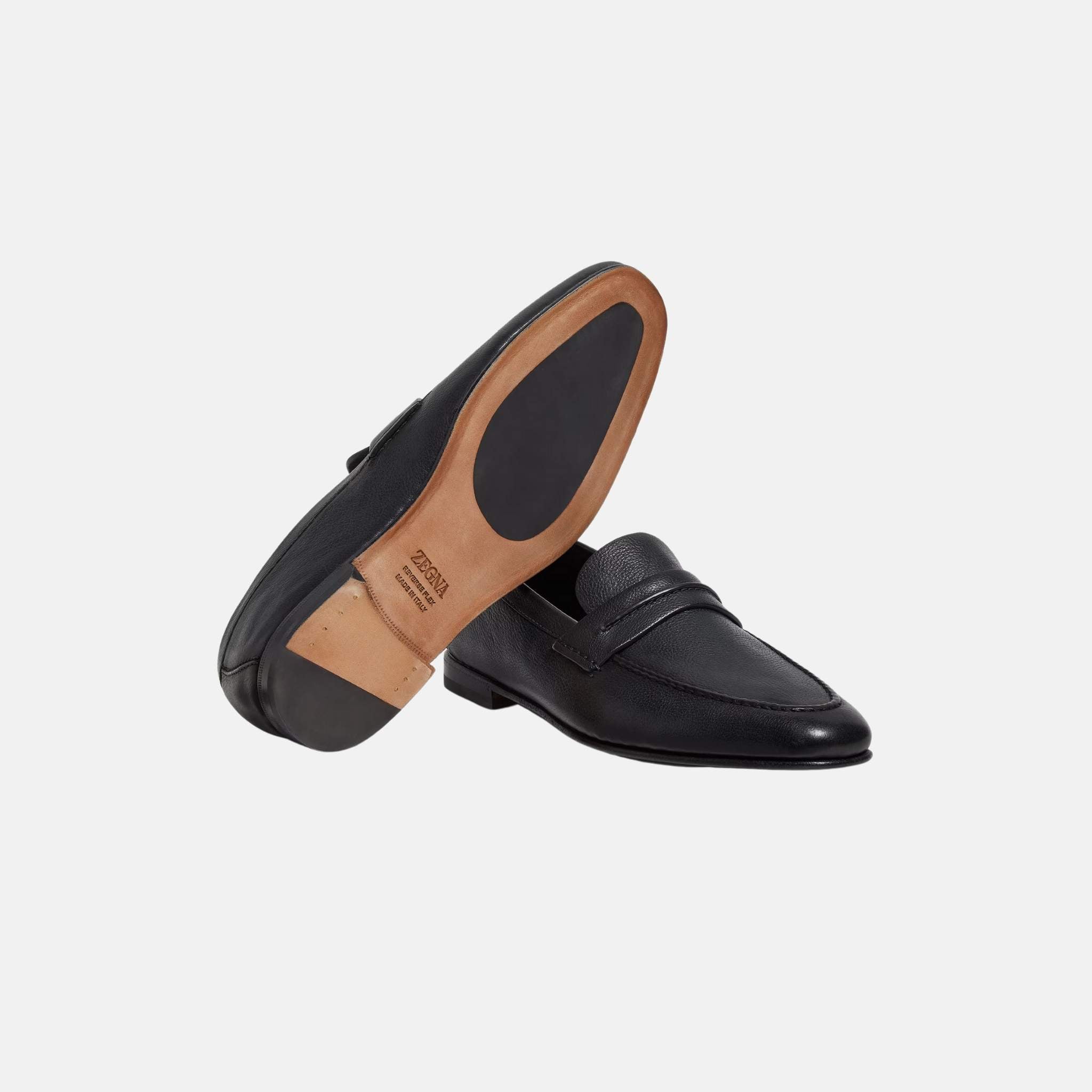 Mocassin Loafer In Natural Grain Leather