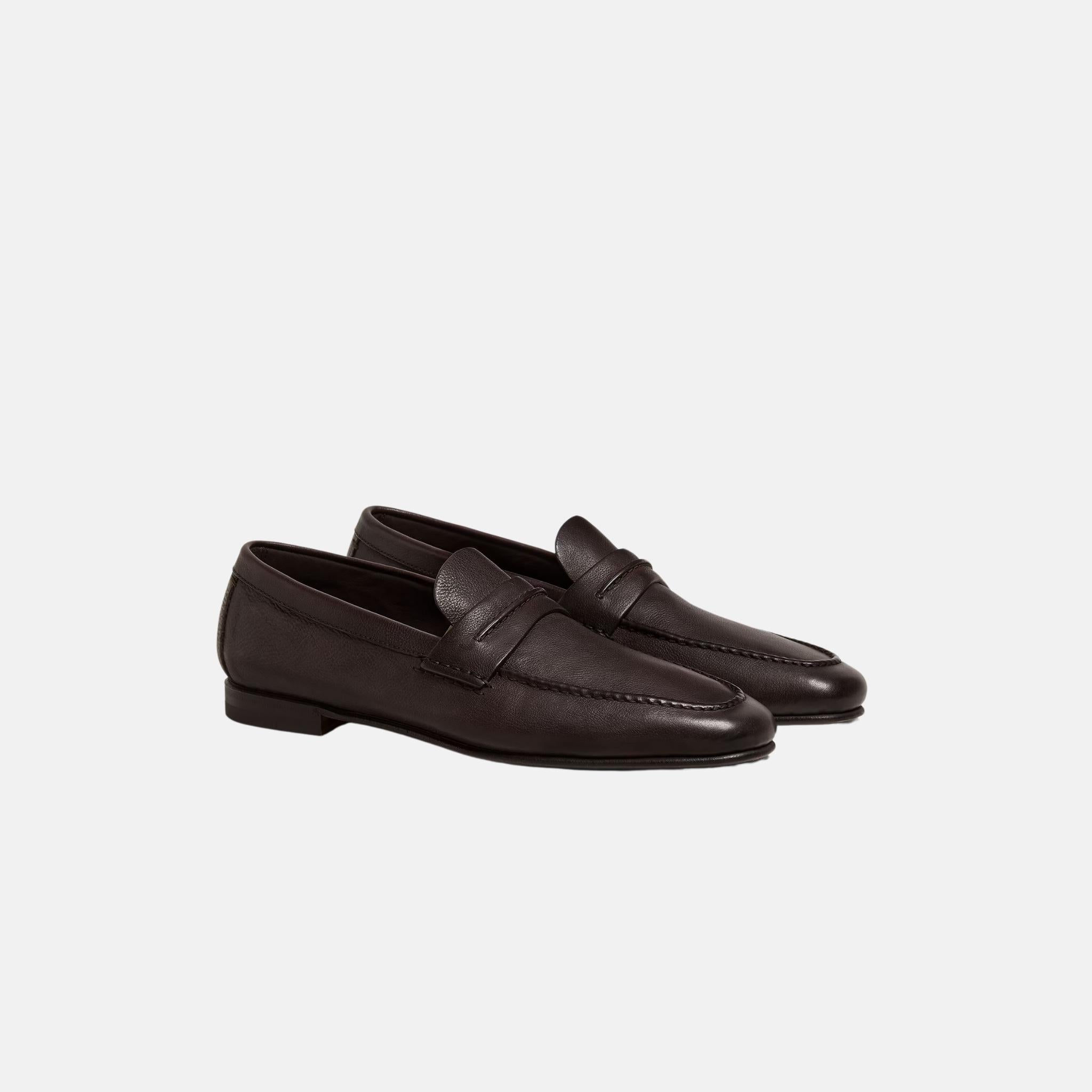 Mocassin Loafer In Natural Grain Leather