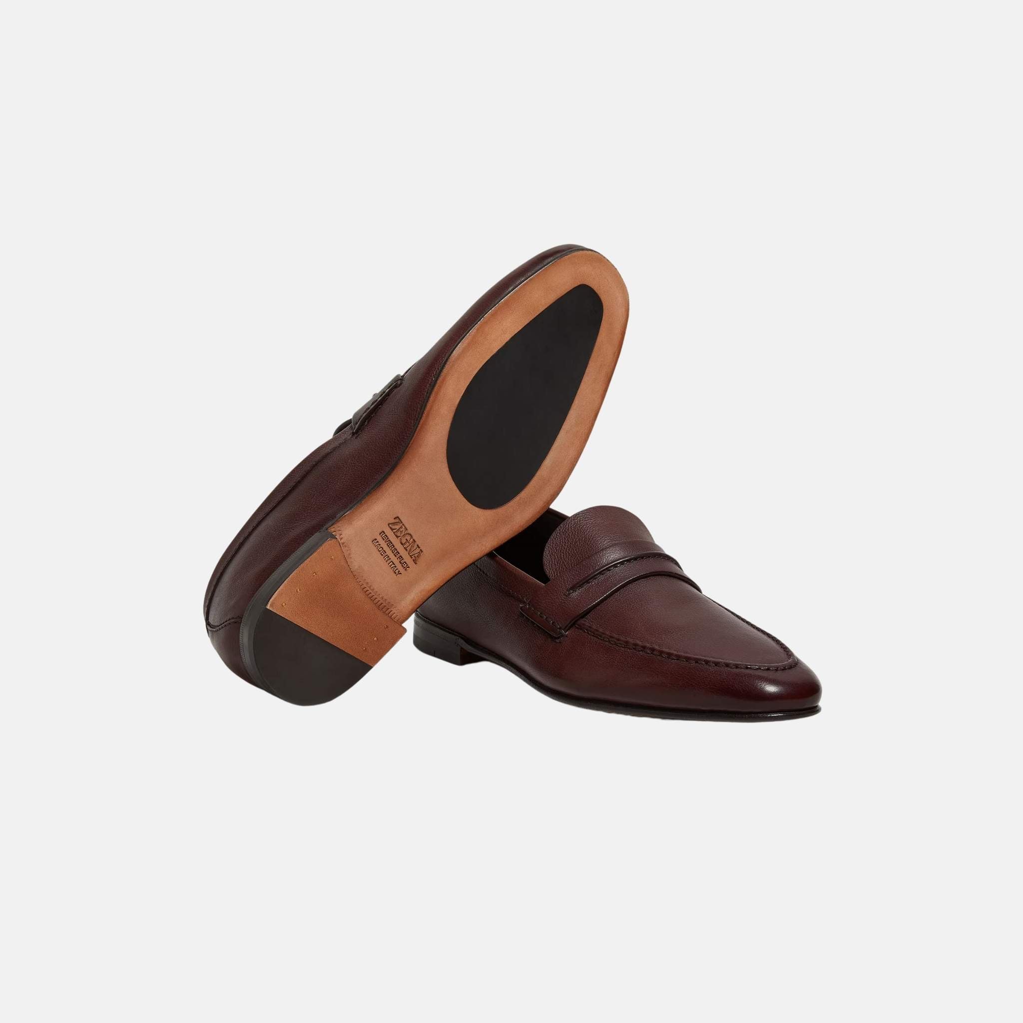 Mocassin Loafer In Natural Grain Leather