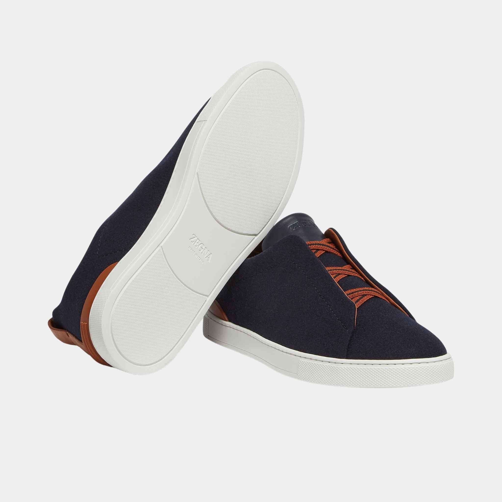 Navy Blue 14milmil14 Triple Stitch Sneakers