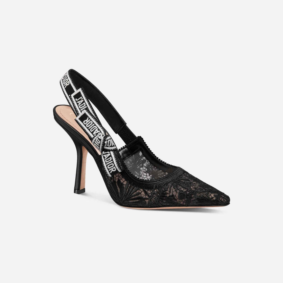 JAdior Slingback Pump Transparent Mesh Black