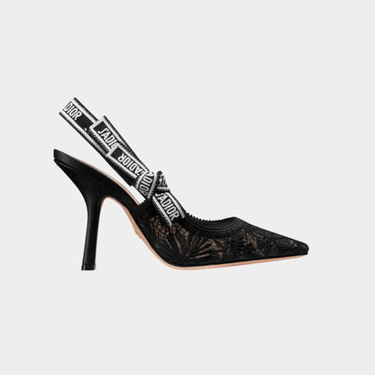 JAdior Slingback Pump Transparent Mesh Black