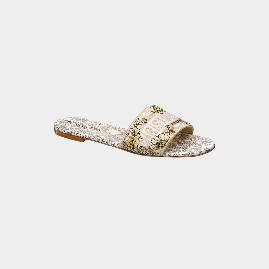 Dway Slide Cotton Embroidered with Metallic Thread
