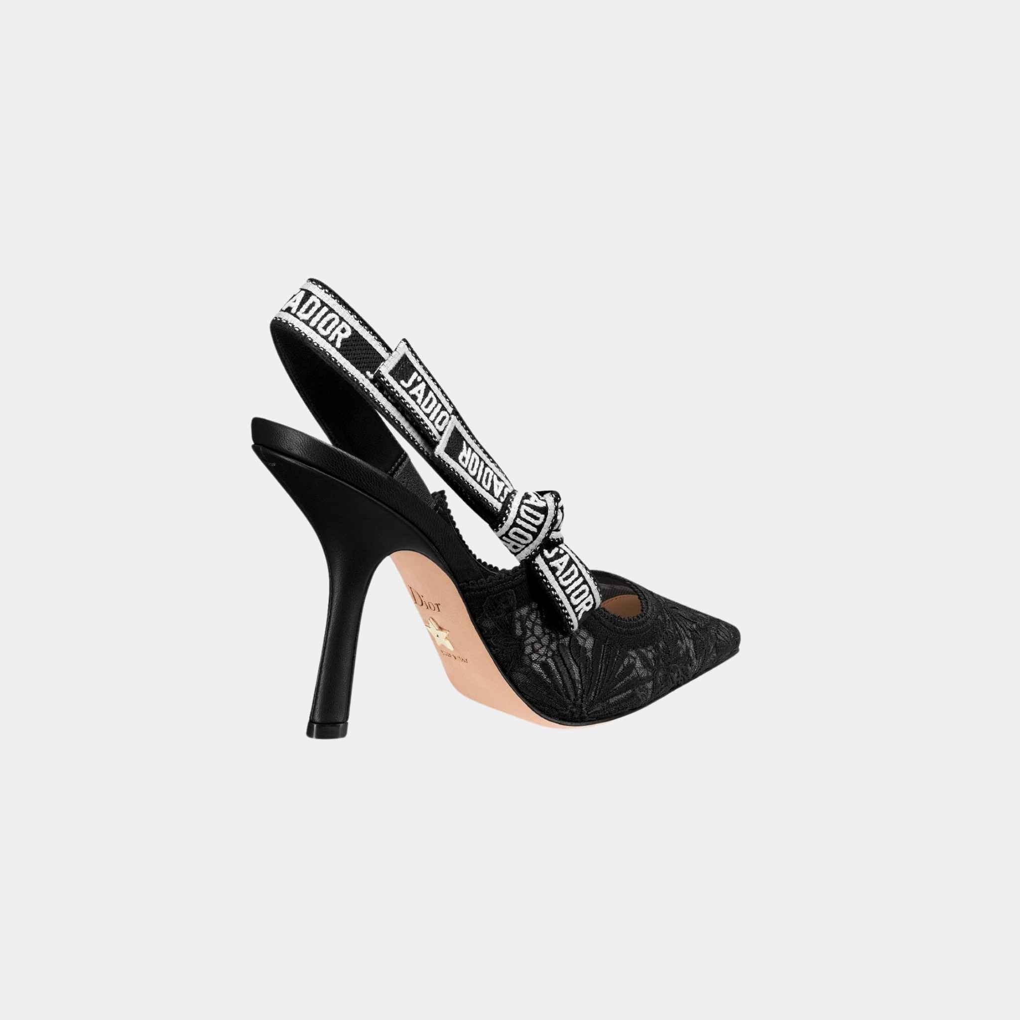 JAdior Slingback Pump Transparent Mesh Black
