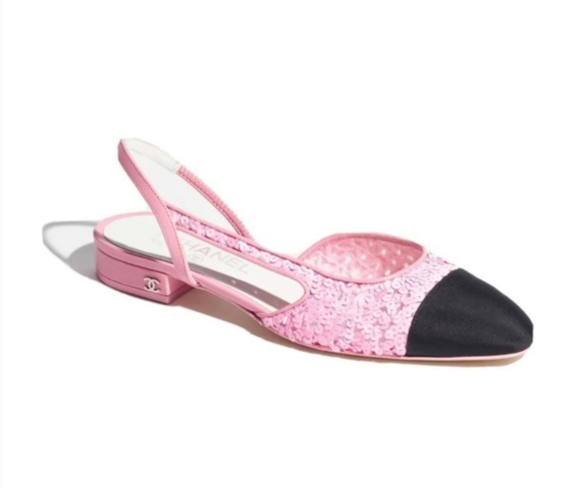Slingbacks in Pink and Black
