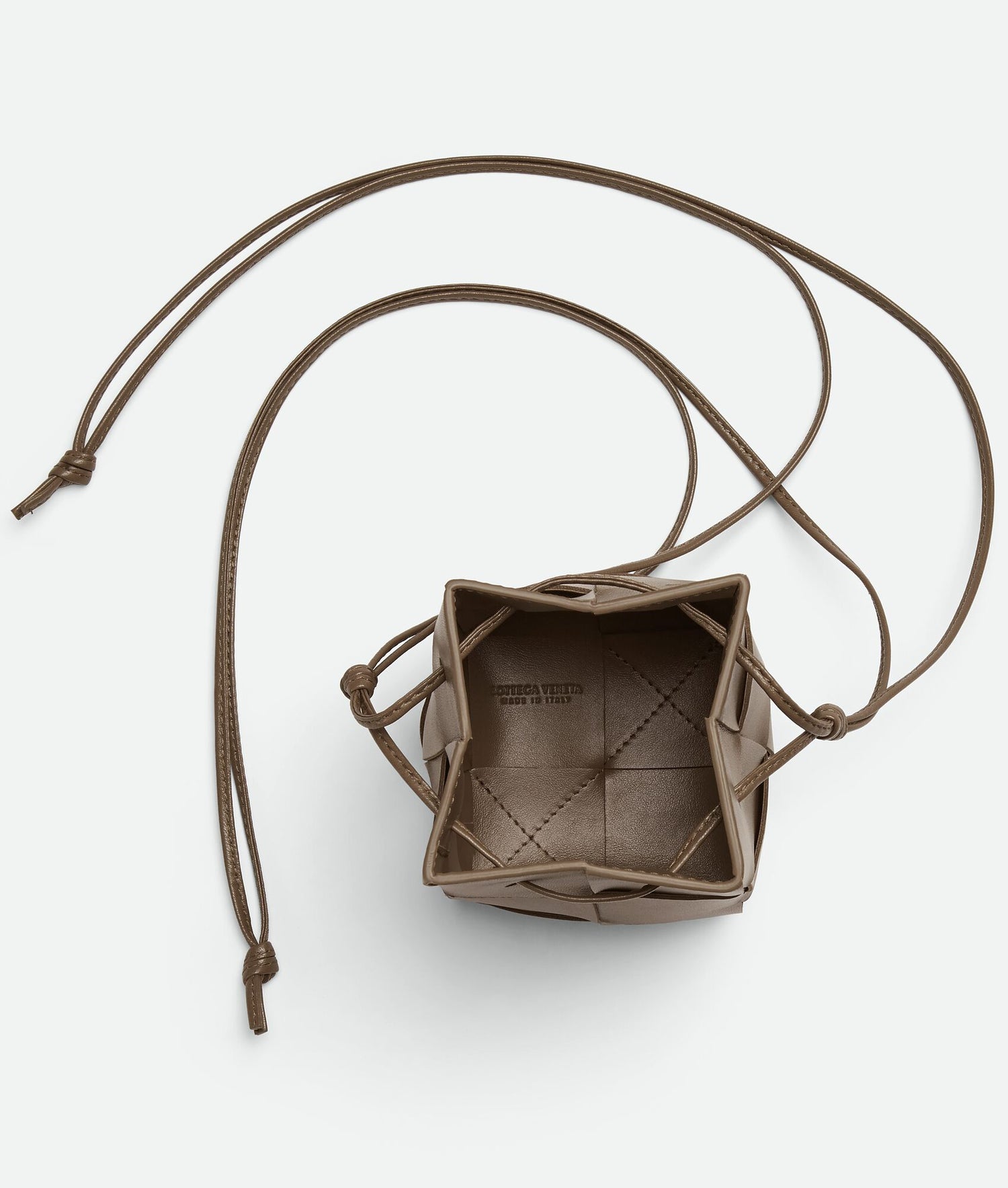 Mini Cassette Bucket Bag “Taupe grey”