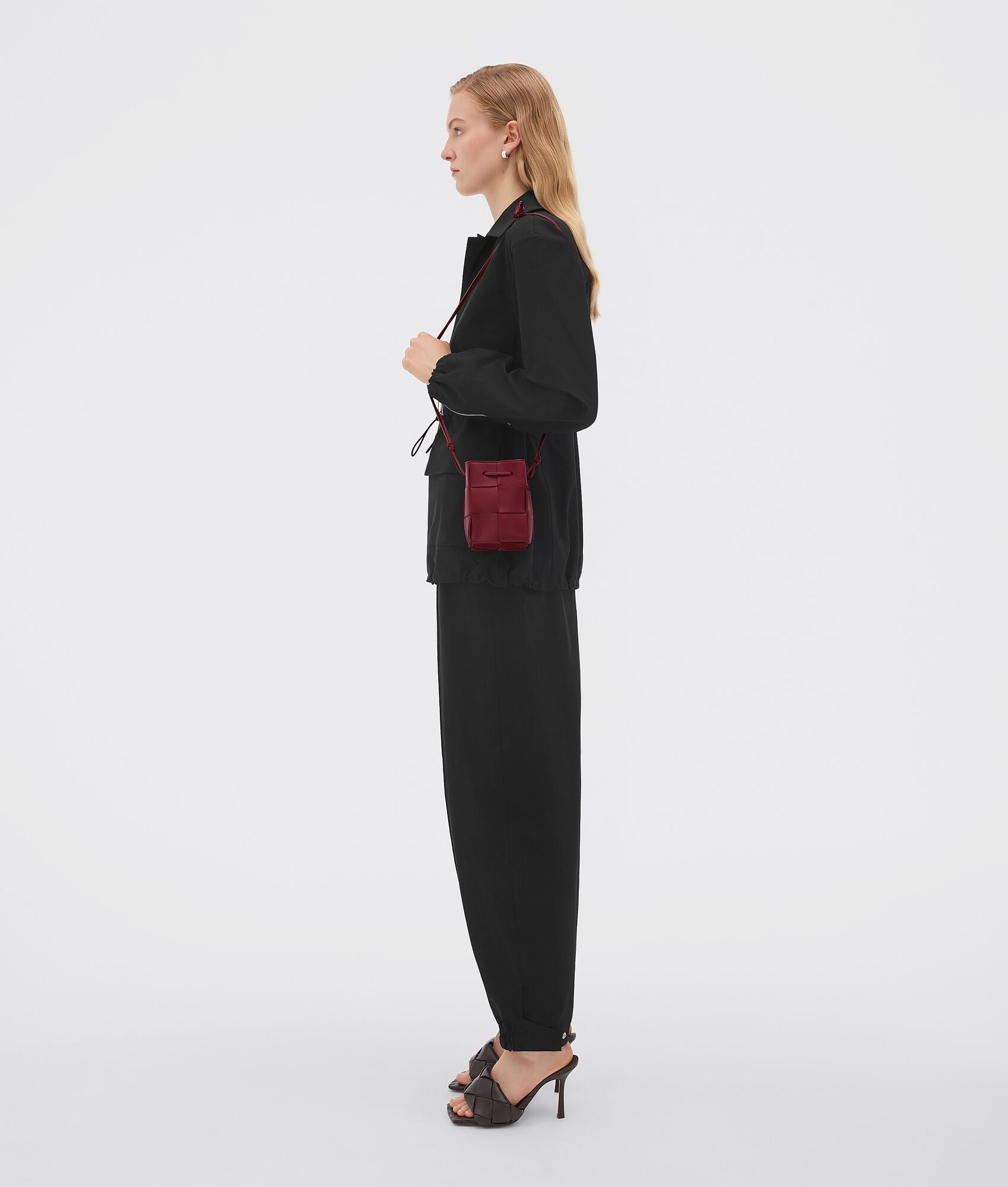 Mini Cassette Bucket Bag “Bordeaux”