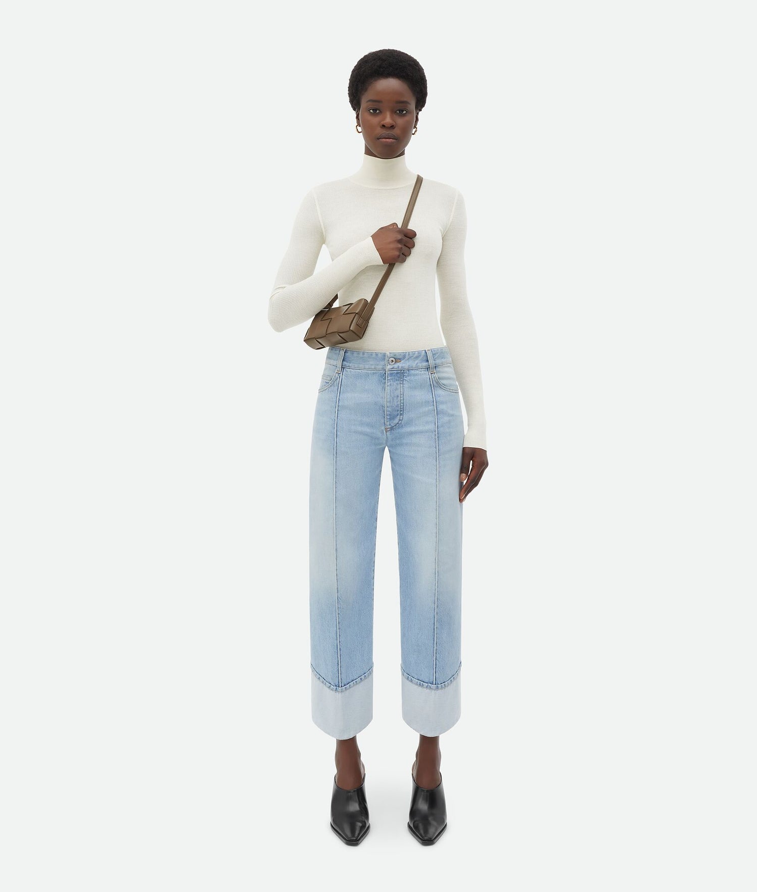 Mini Cassette Cross-Body Bag “Taupe grey”