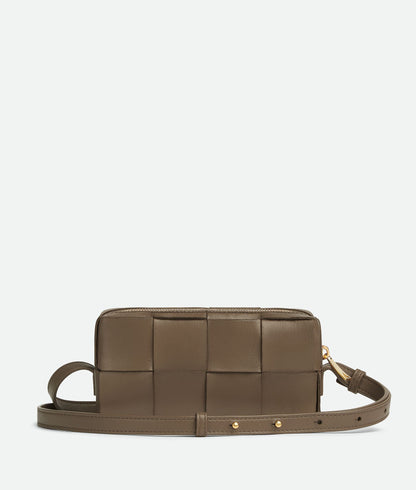 Mini Cassette Cross-Body Bag “Taupe grey”