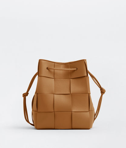 Small Cassette Cross-Body Bucket  “camel”