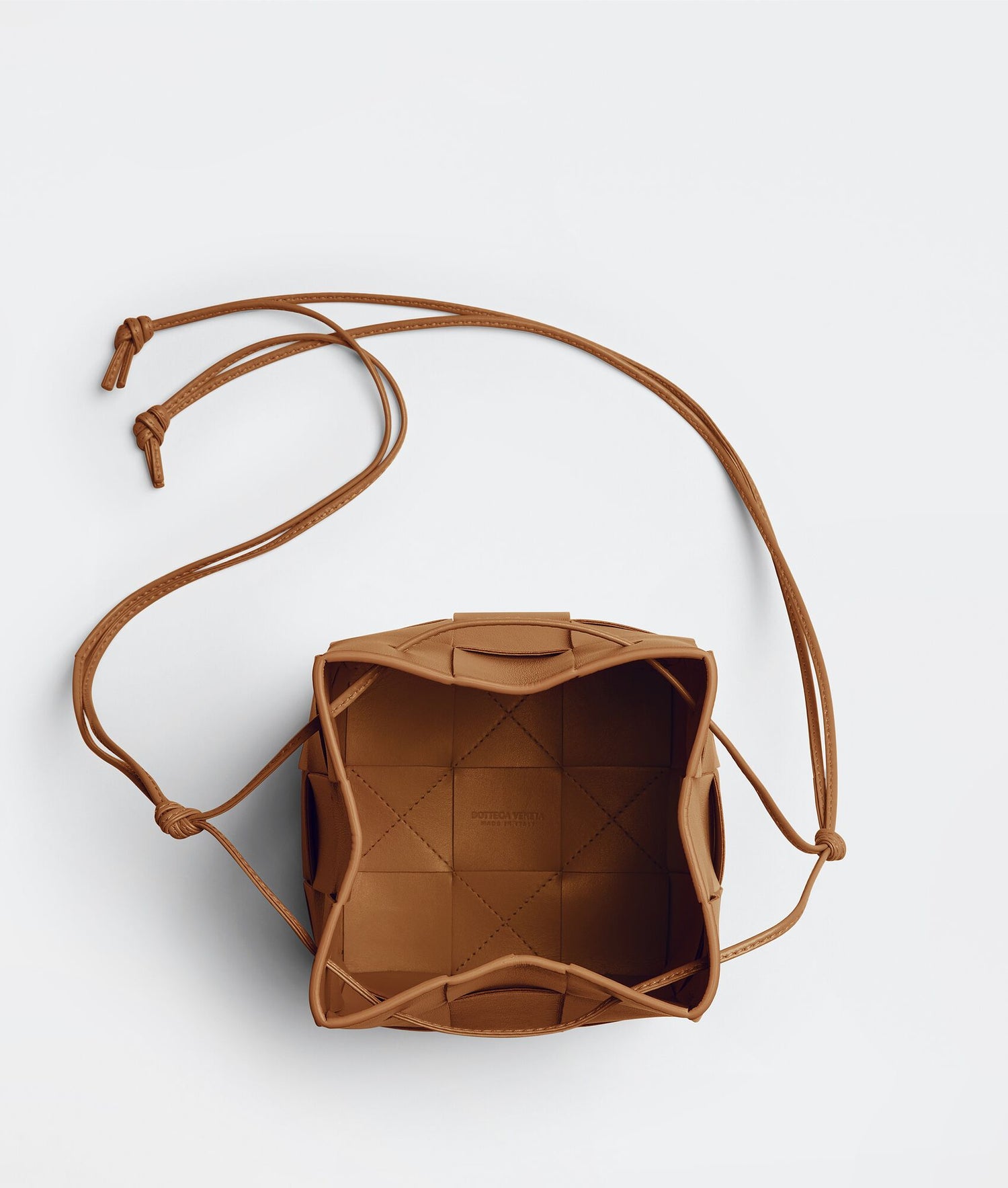 Small Cassette Cross-Body Bucket  “camel”