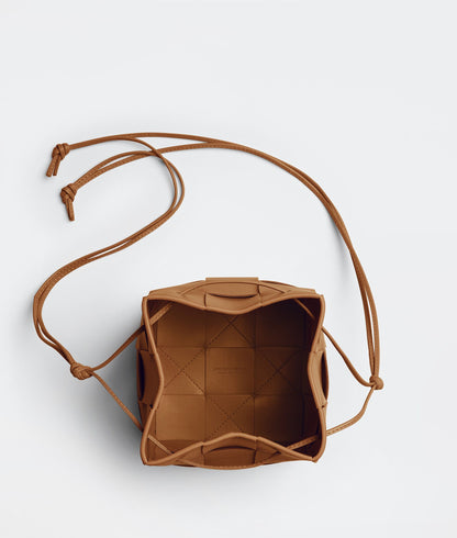 Small Cassette Cross-Body Bucket  “camel”