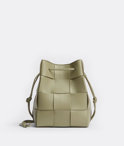 Small Cassette Cross-Body Bucket  “Travertine”