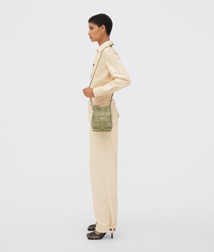 Small Cassette Cross-Body Bucket  “Travertine”