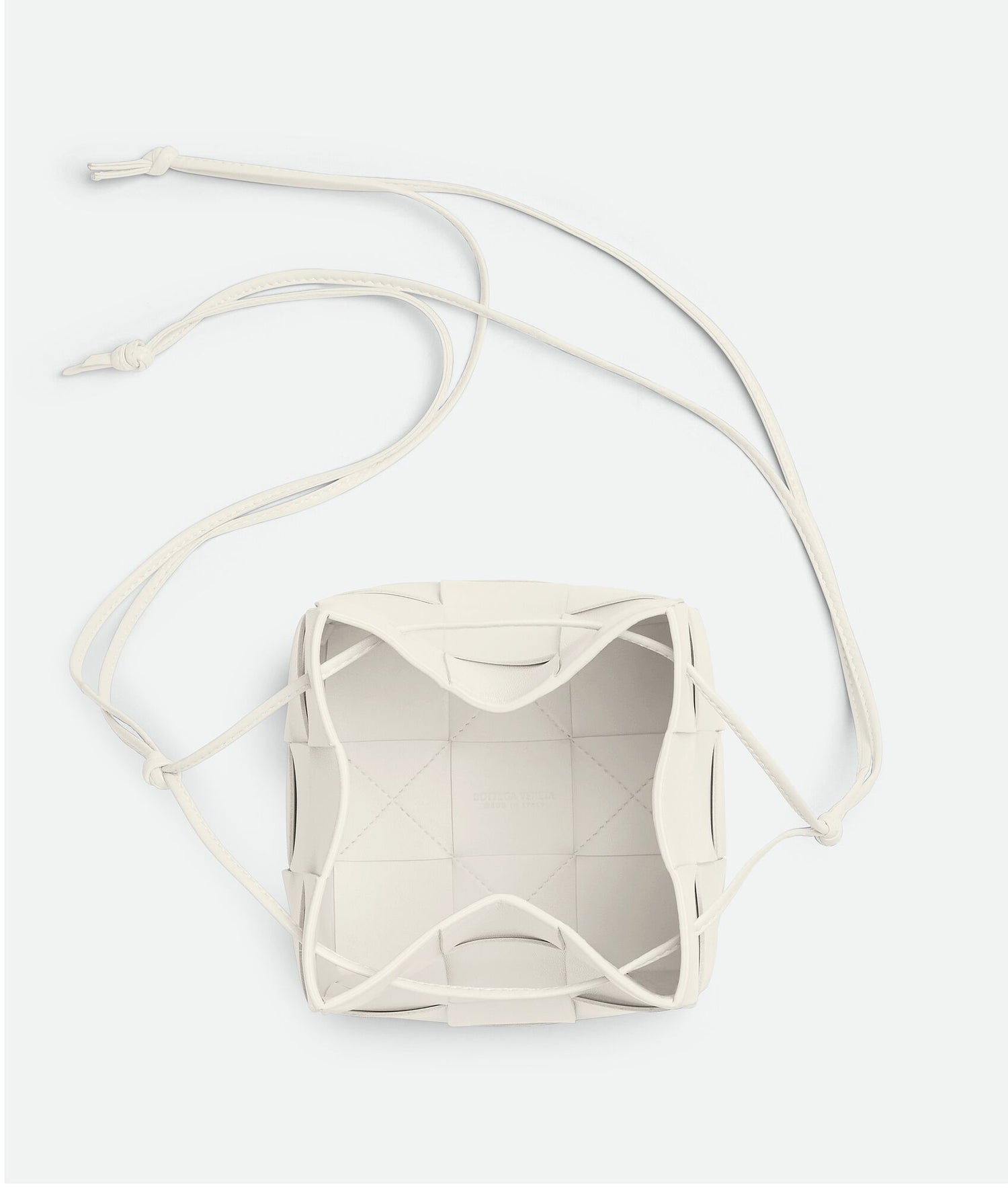 Small Cassette Cross-Body Bucket  “White”