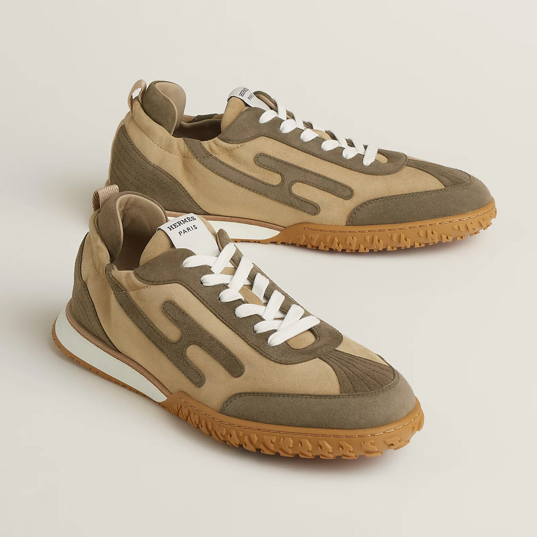 Jet sneaker - Beige Lin / Vert Toundra