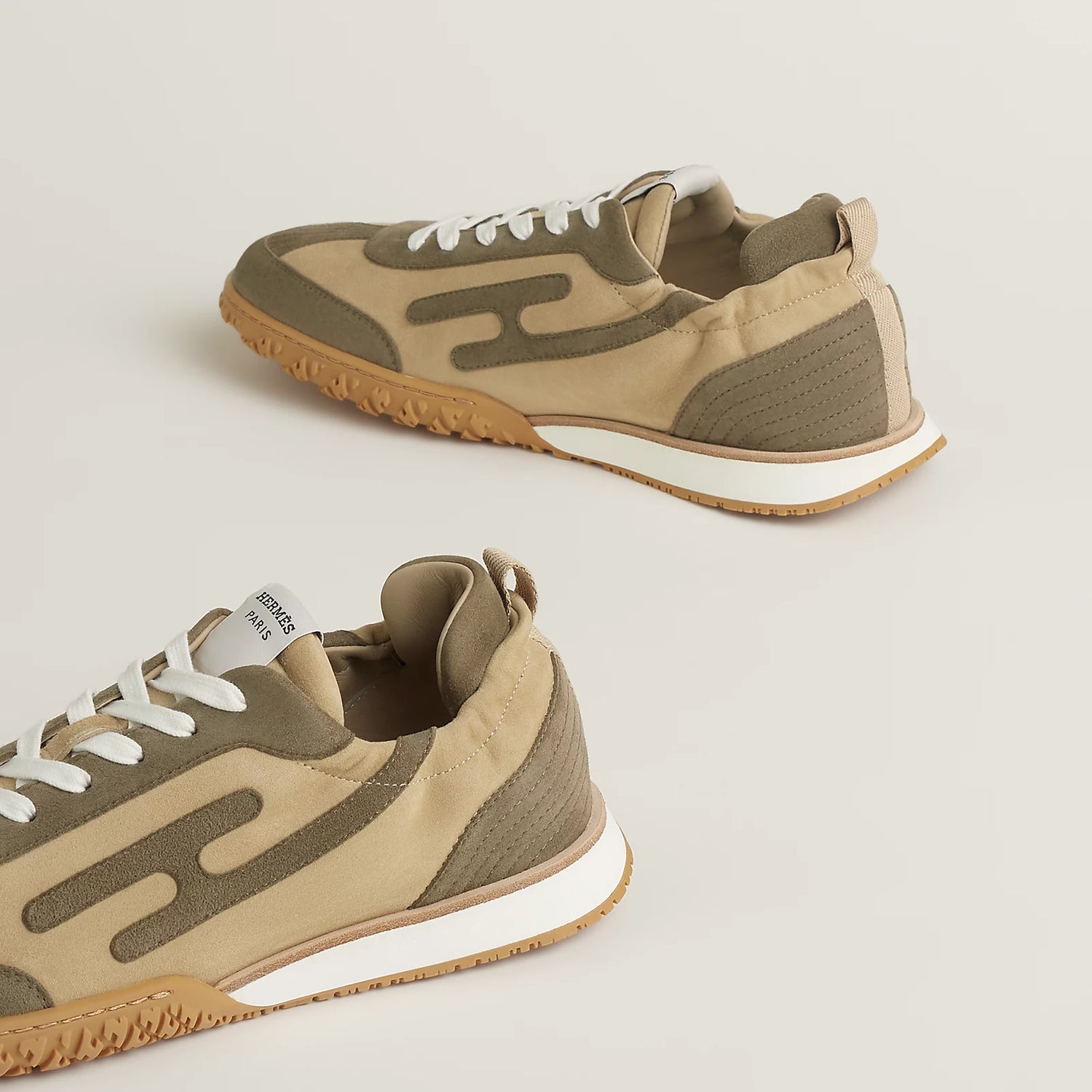Jet sneaker - Beige Lin / Vert Toundra